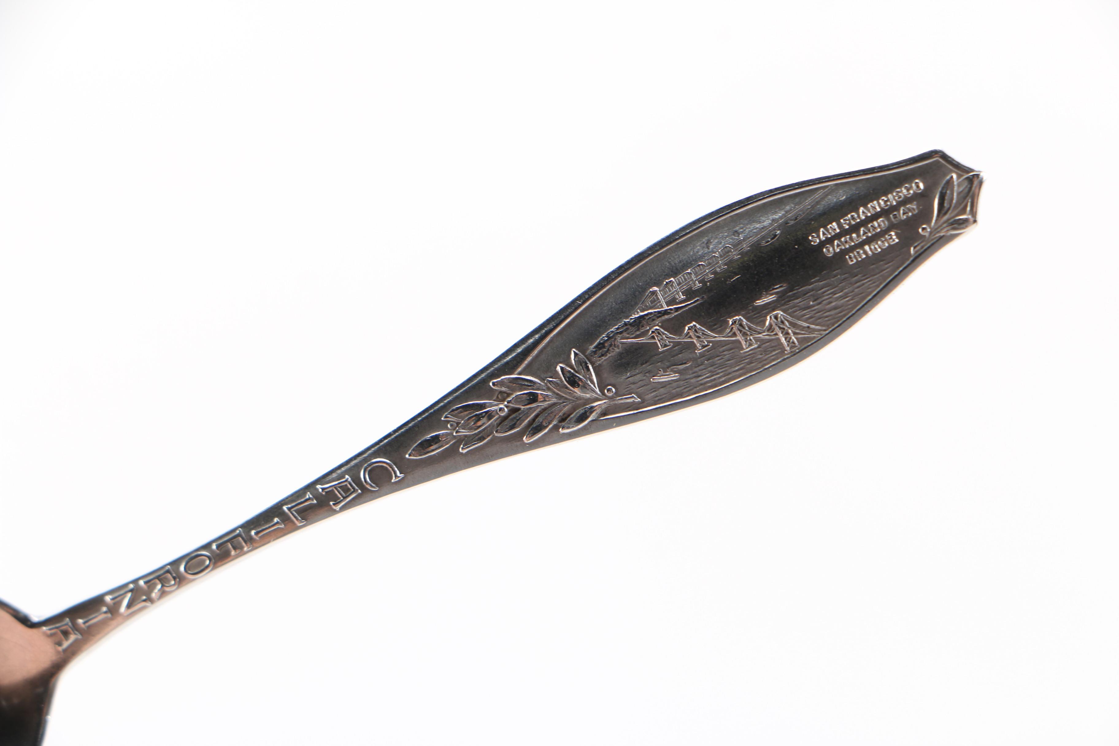 Collection of Sterling Silver Souvenir Spoons