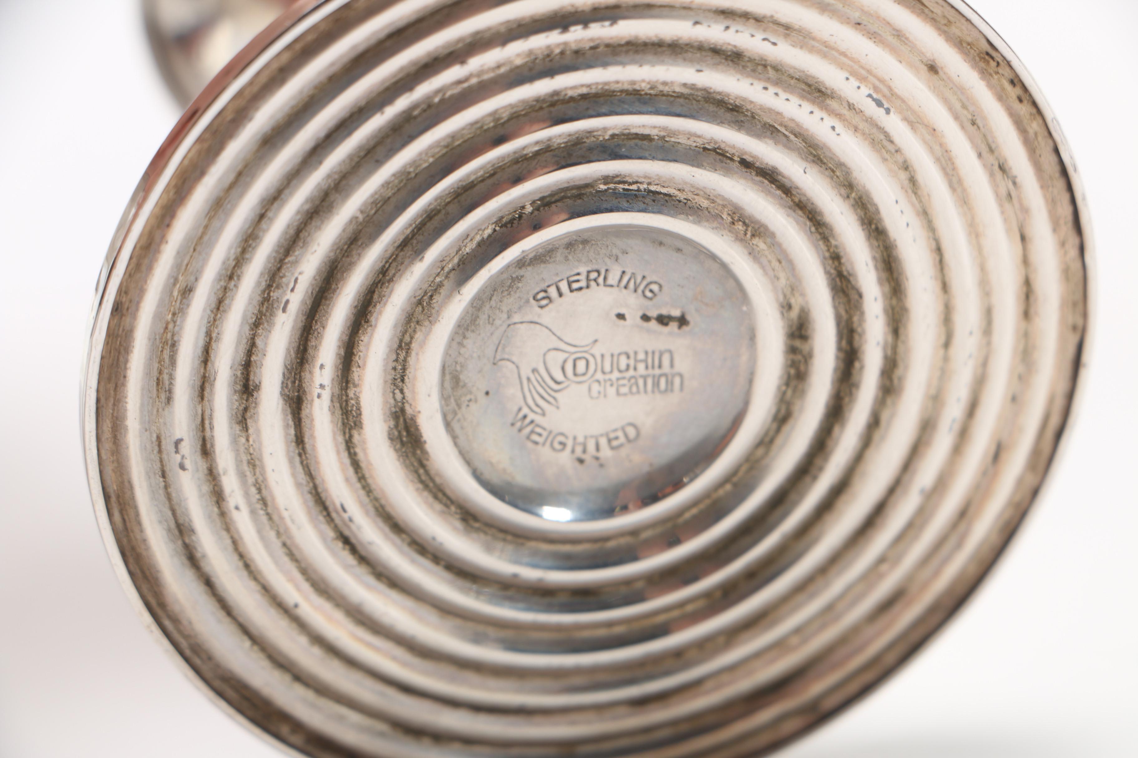 Pair of Weighted Sterling Candleholders by Duchin Creation