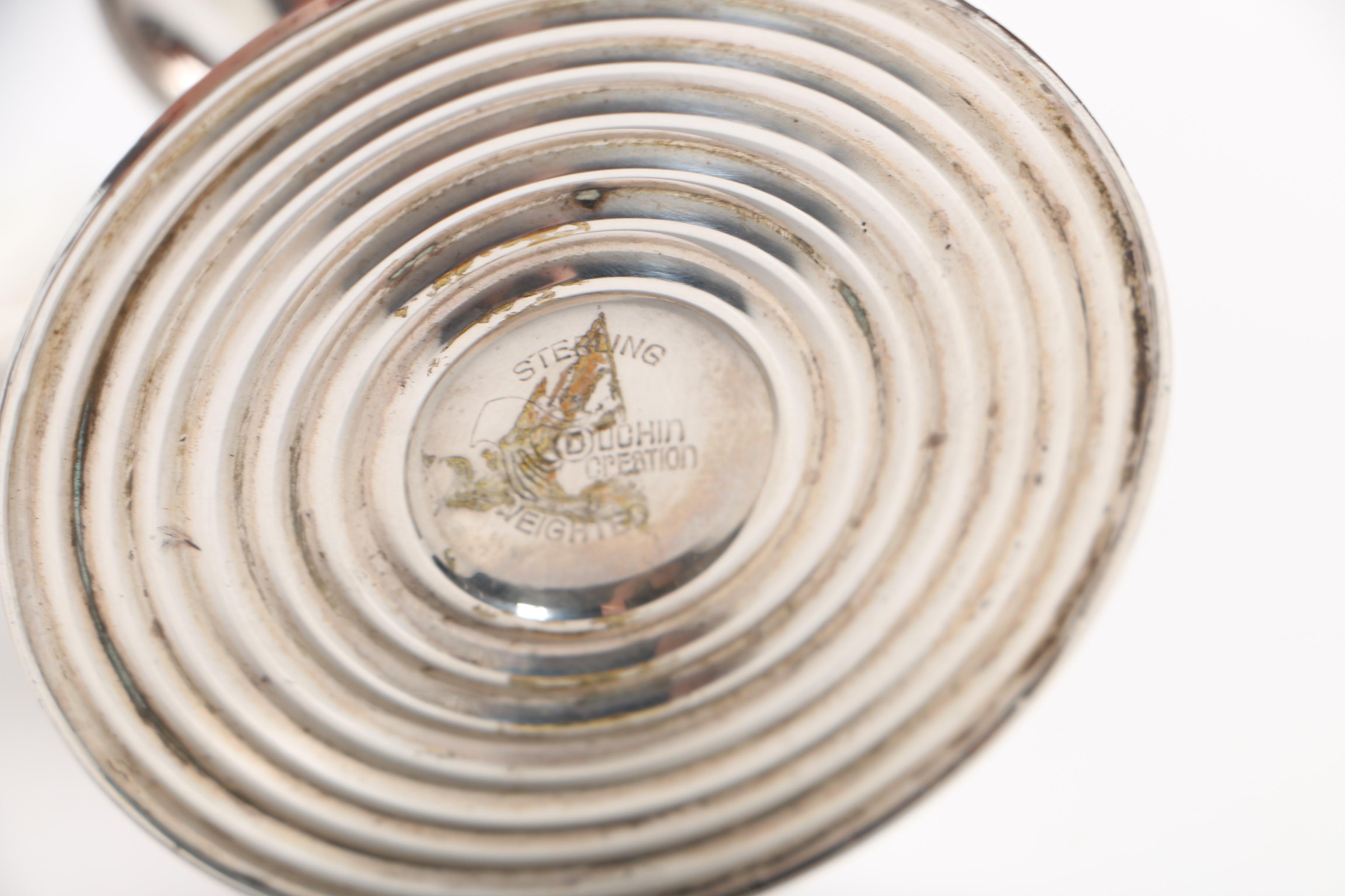 Pair of Weighted Sterling Candleholders by Duchin Creation