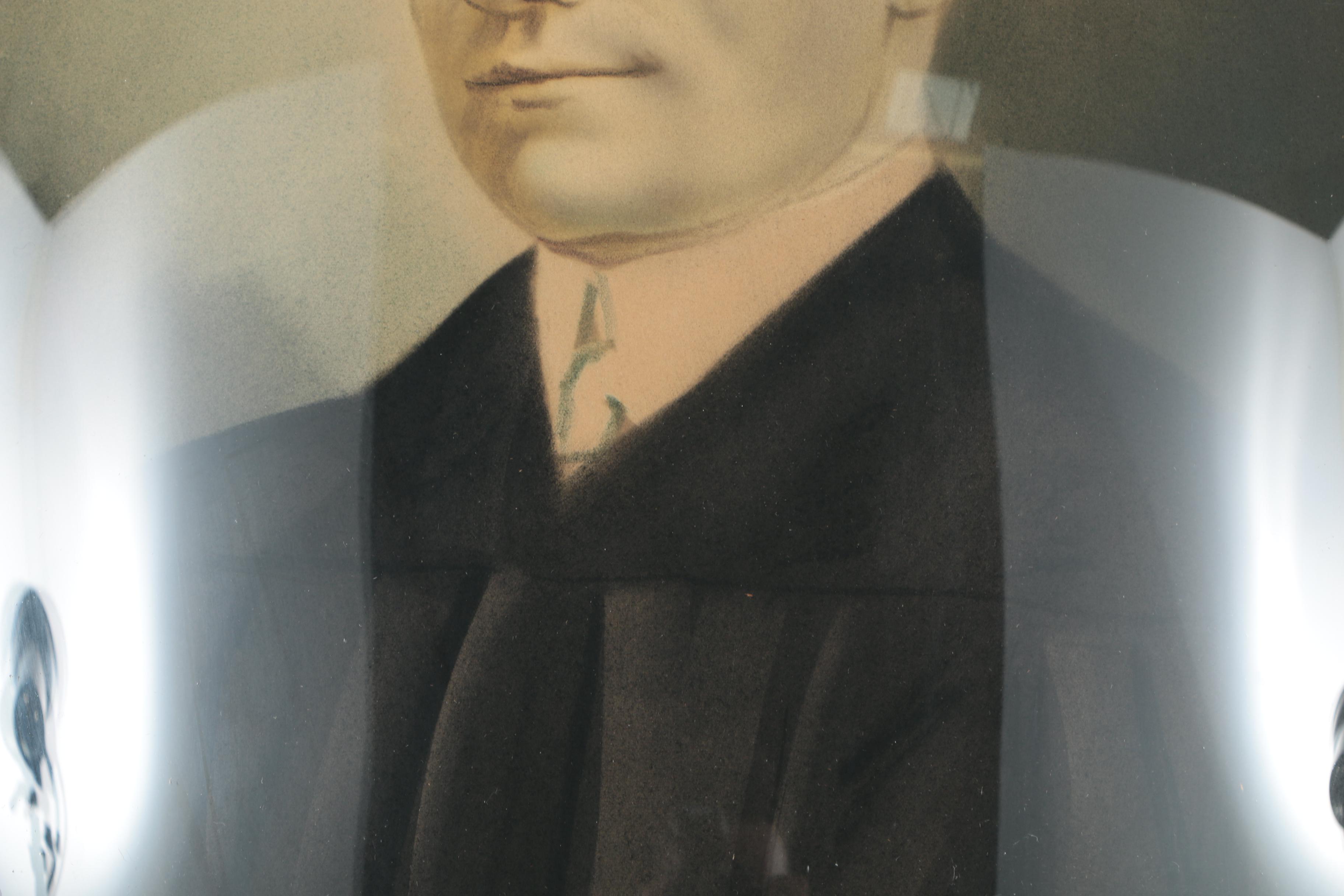 Antique Oval Cryayon Portrait Of A Graduate