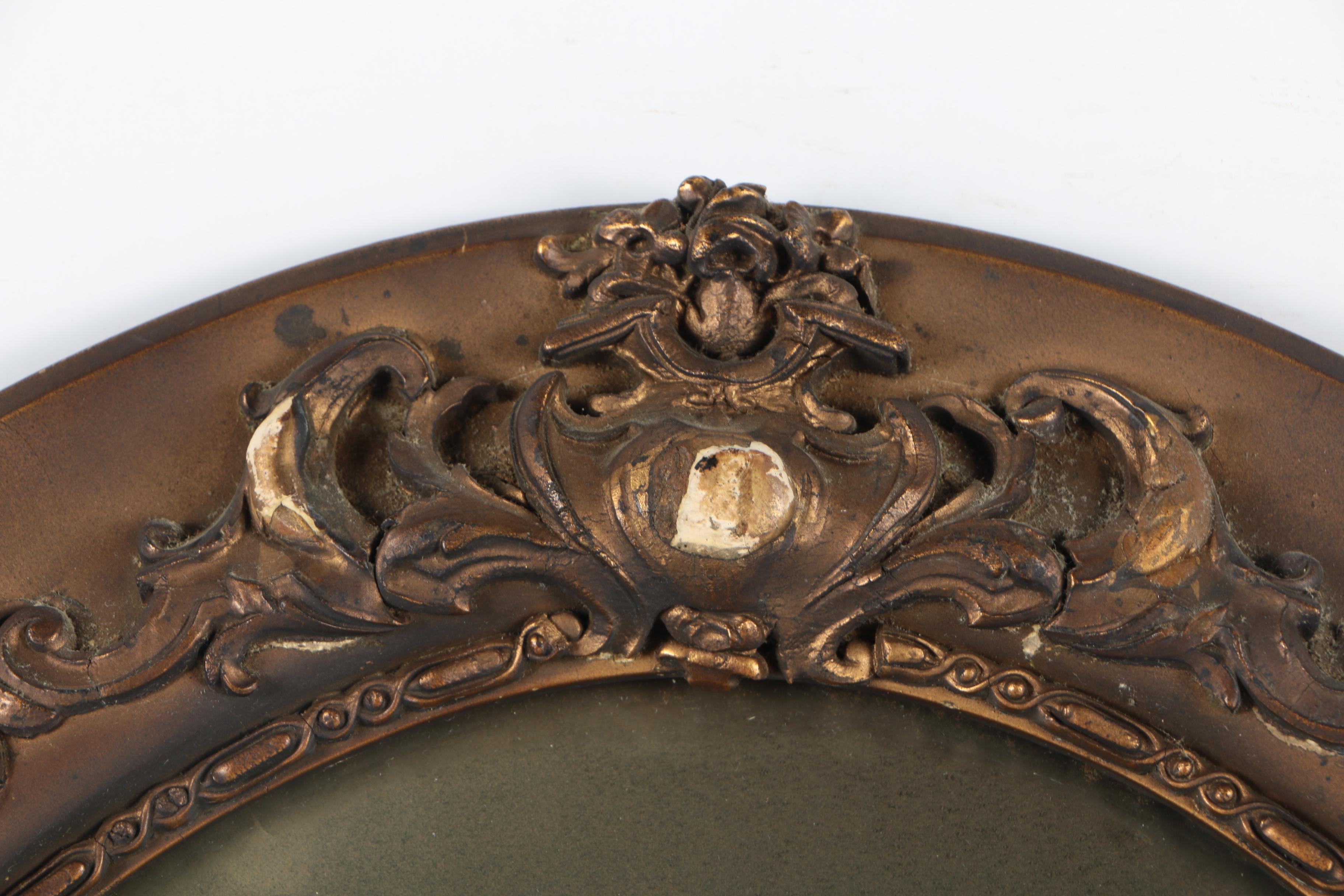 Antique Oval Cryayon Portrait Of A Graduate