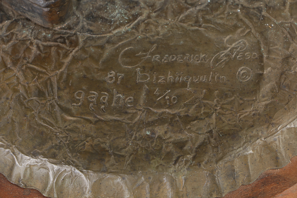 Frederick Peso Bizhiiquulin Limited Edition Copper Sculpture "Gaahe"