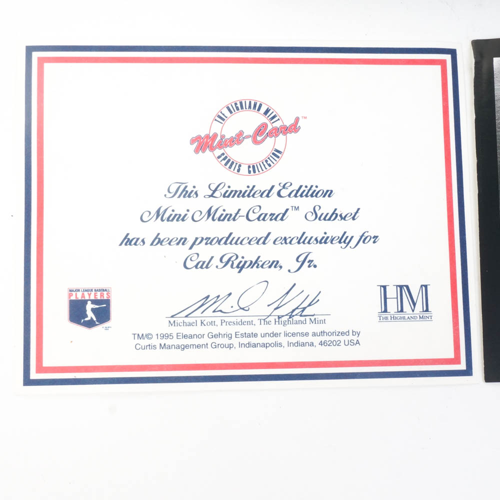 Cal Ripken, Jr. Gold Foil Trading Cards and Collectibles