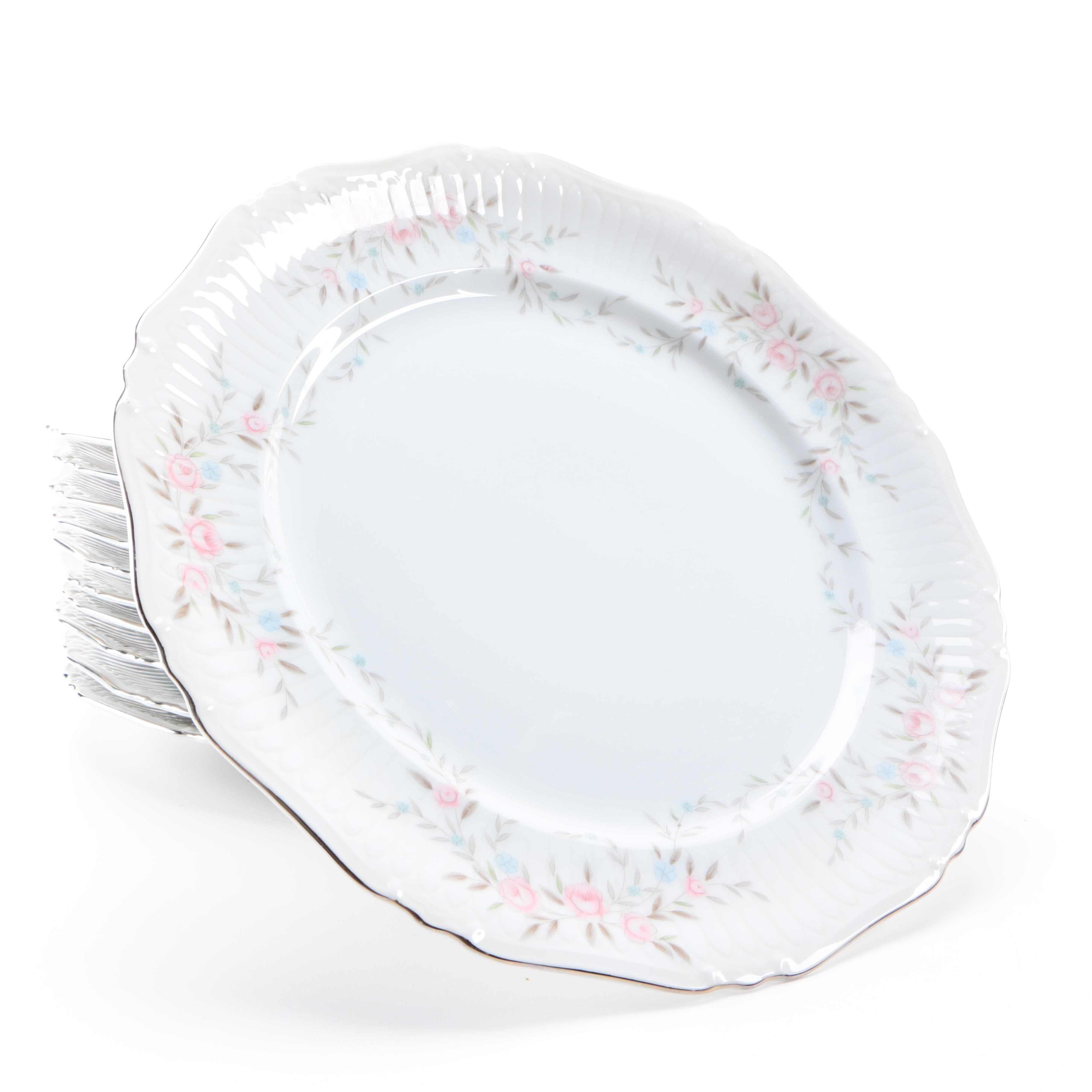 Mikasa "Blossoms Pink" Porcelain Dinner Plates