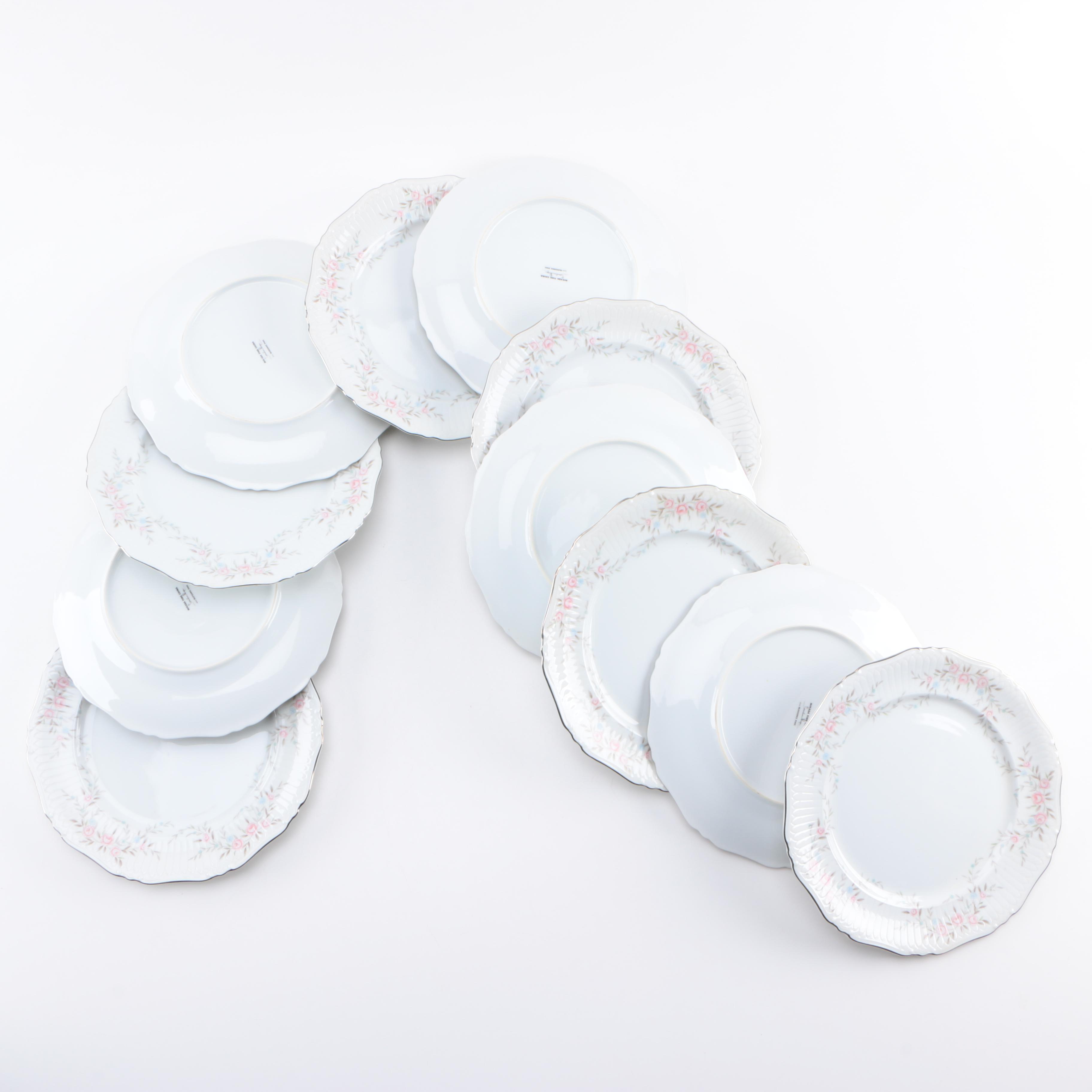 Mikasa "Blossoms Pink" Porcelain Dinner Plates