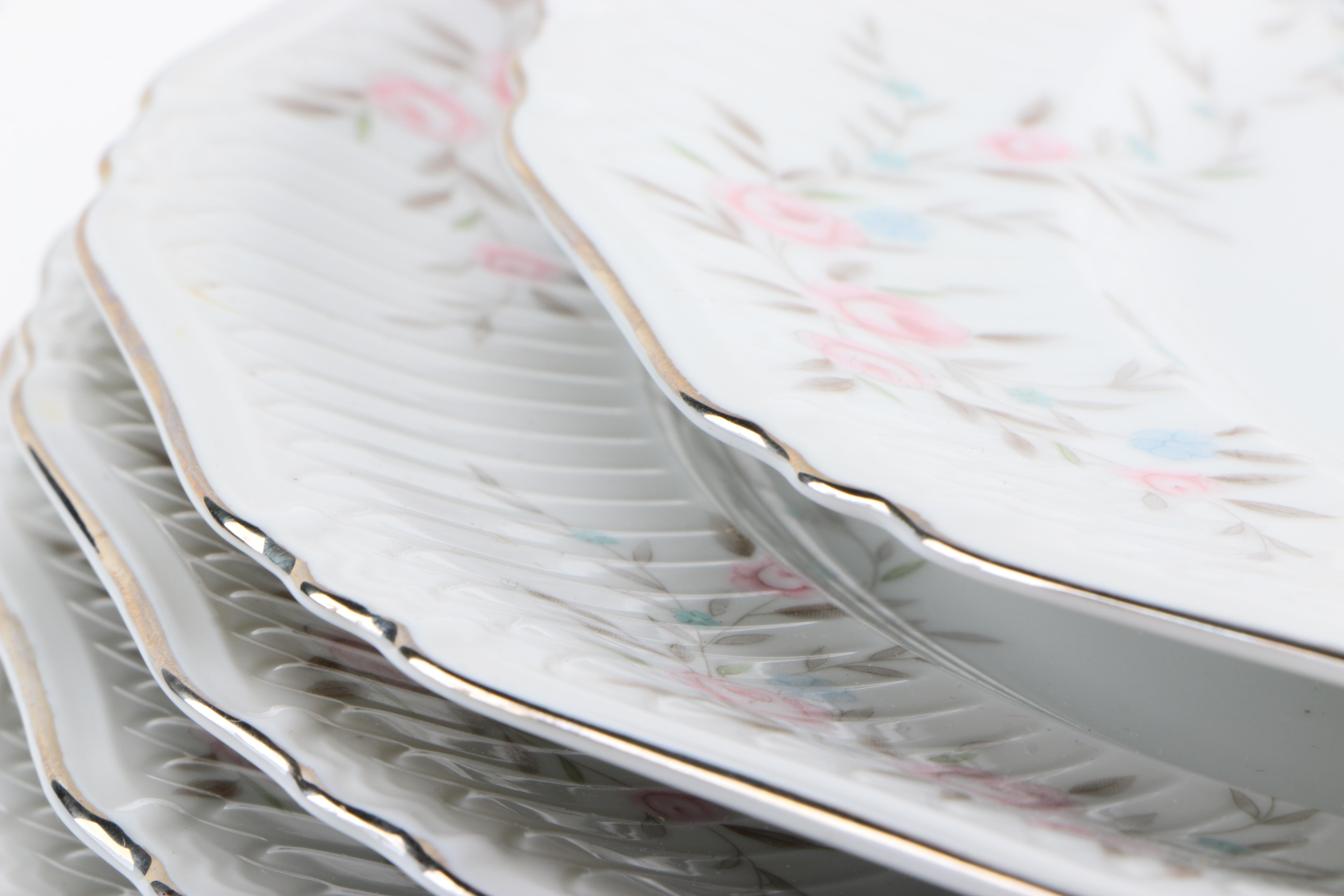 Mikasa "Blossoms Pink" Porcelain Dinner Plates