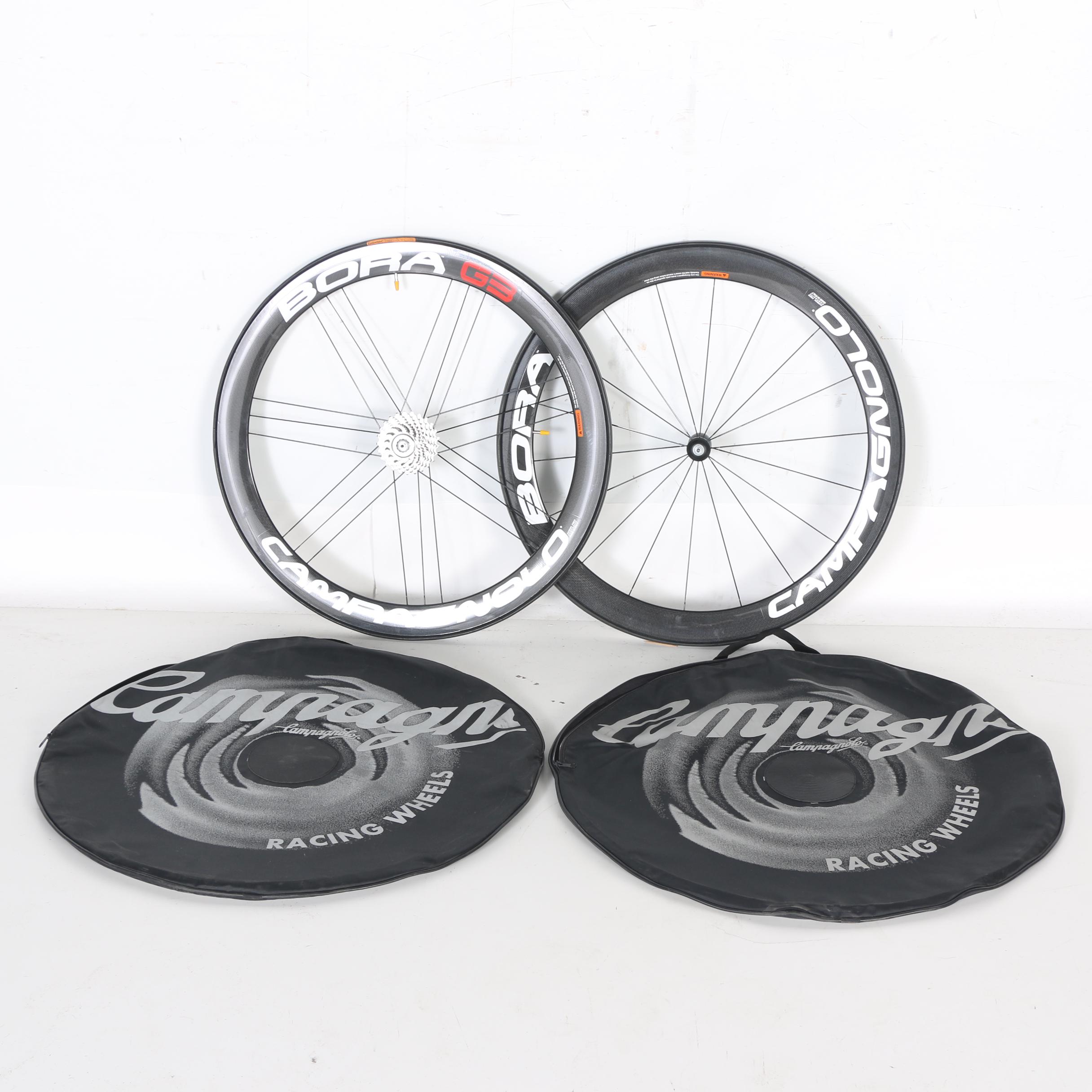 Set of Campagnolo Bora G3 Carbon Fiber Bicycle Wheels
