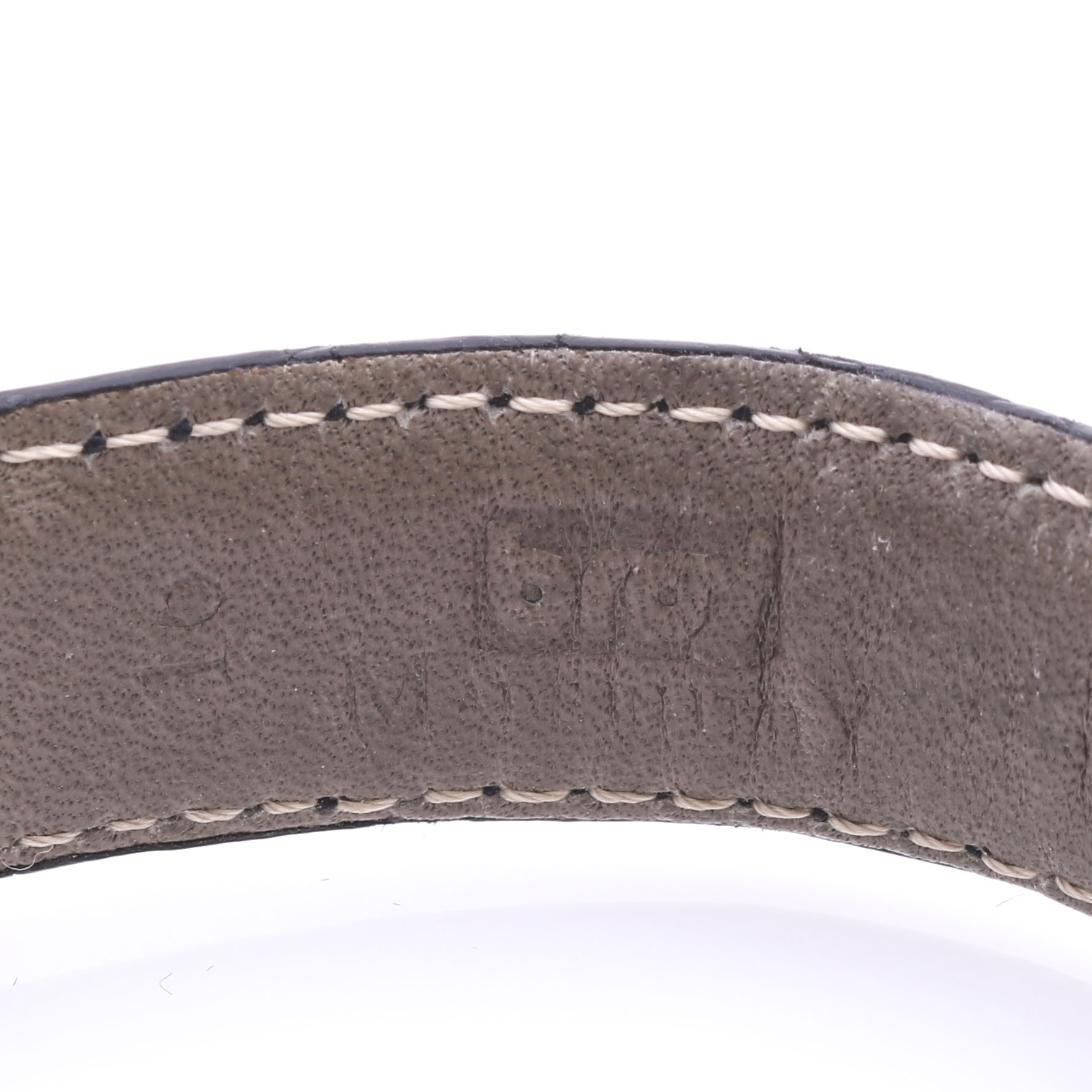 Bucherer Gold Tone Double Dial Black Leather Watch