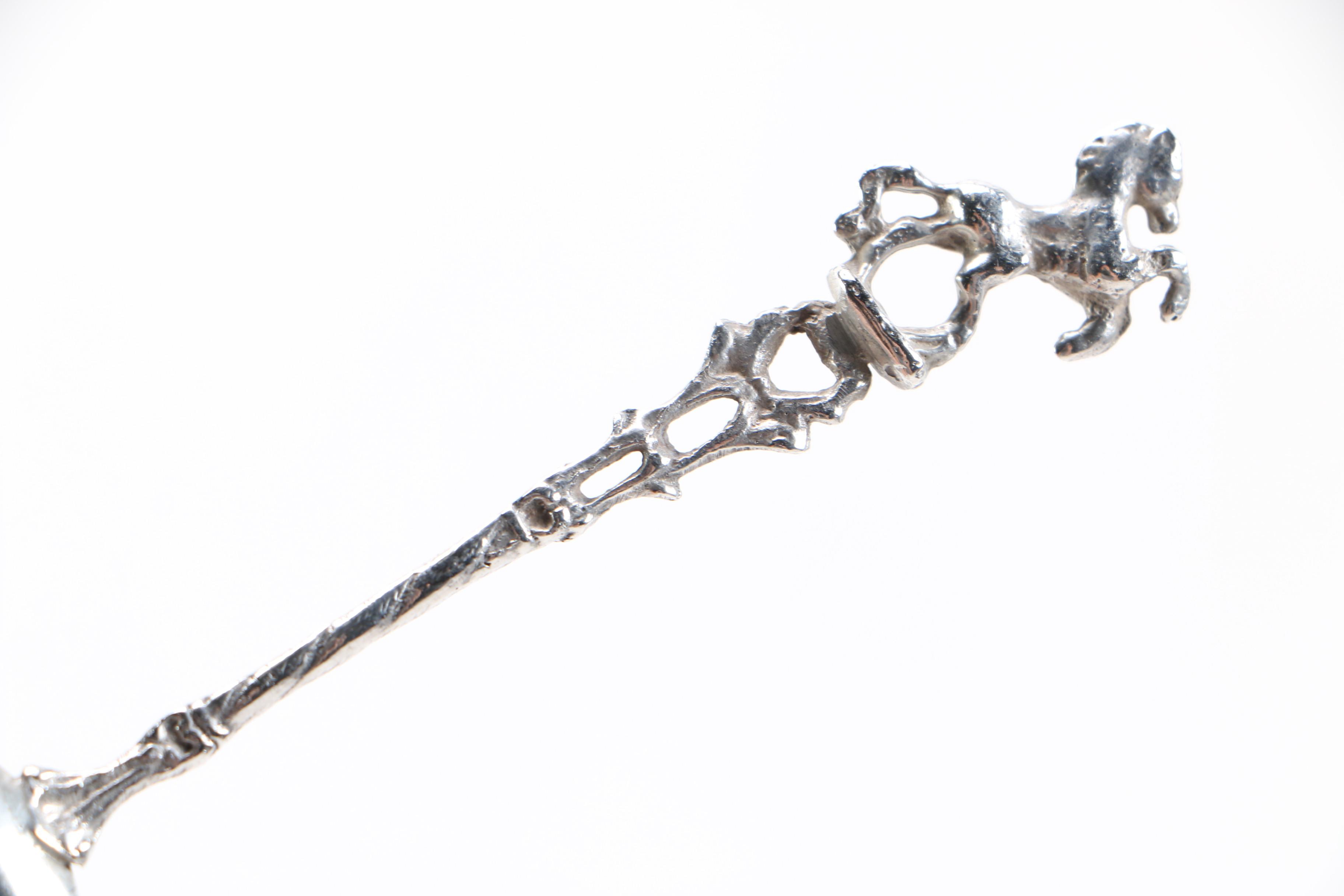 Assortment of 800 Silver Souvenir Spoons