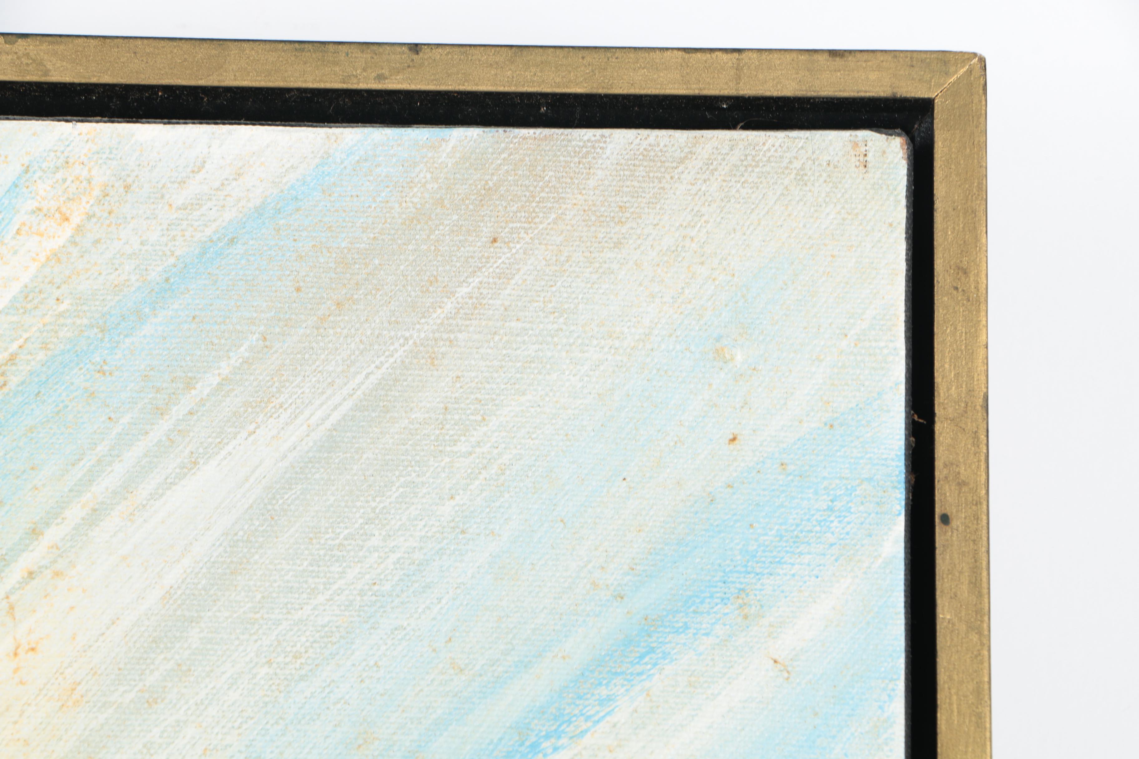 Signed Oil Painting On Canvas Of Fishing Shanty on a Pier