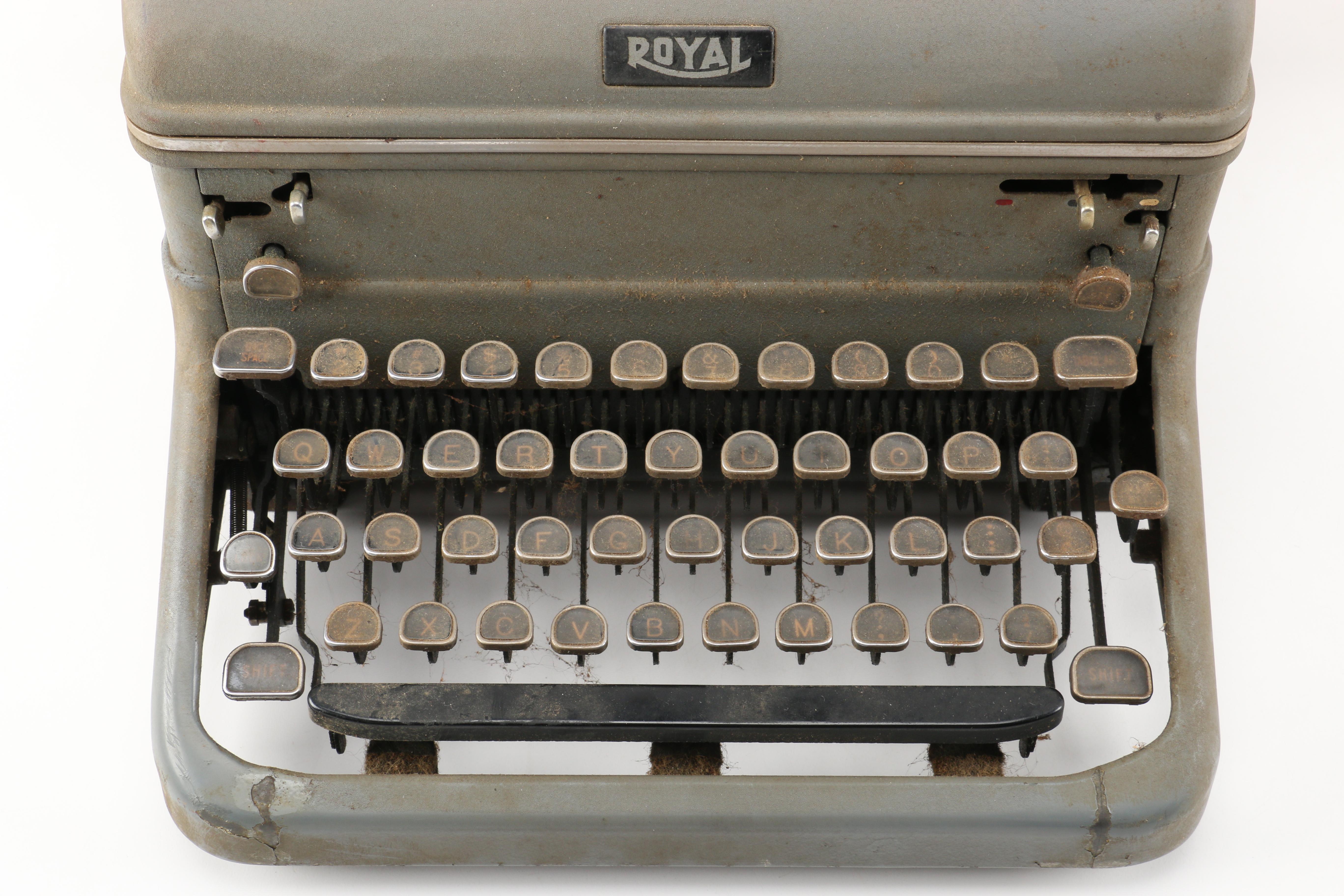 Vintage Royal Gray Typewriter