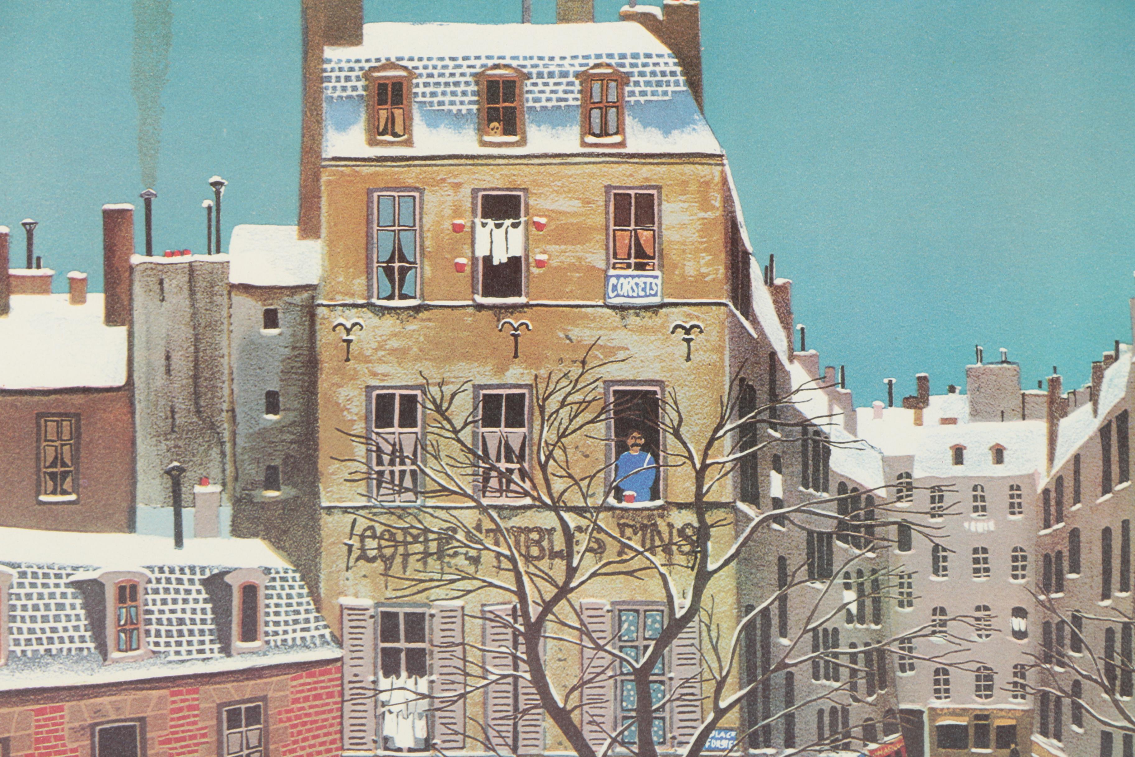 Offset Lithograph After "Place Furstenburg" By Michel Delacroix