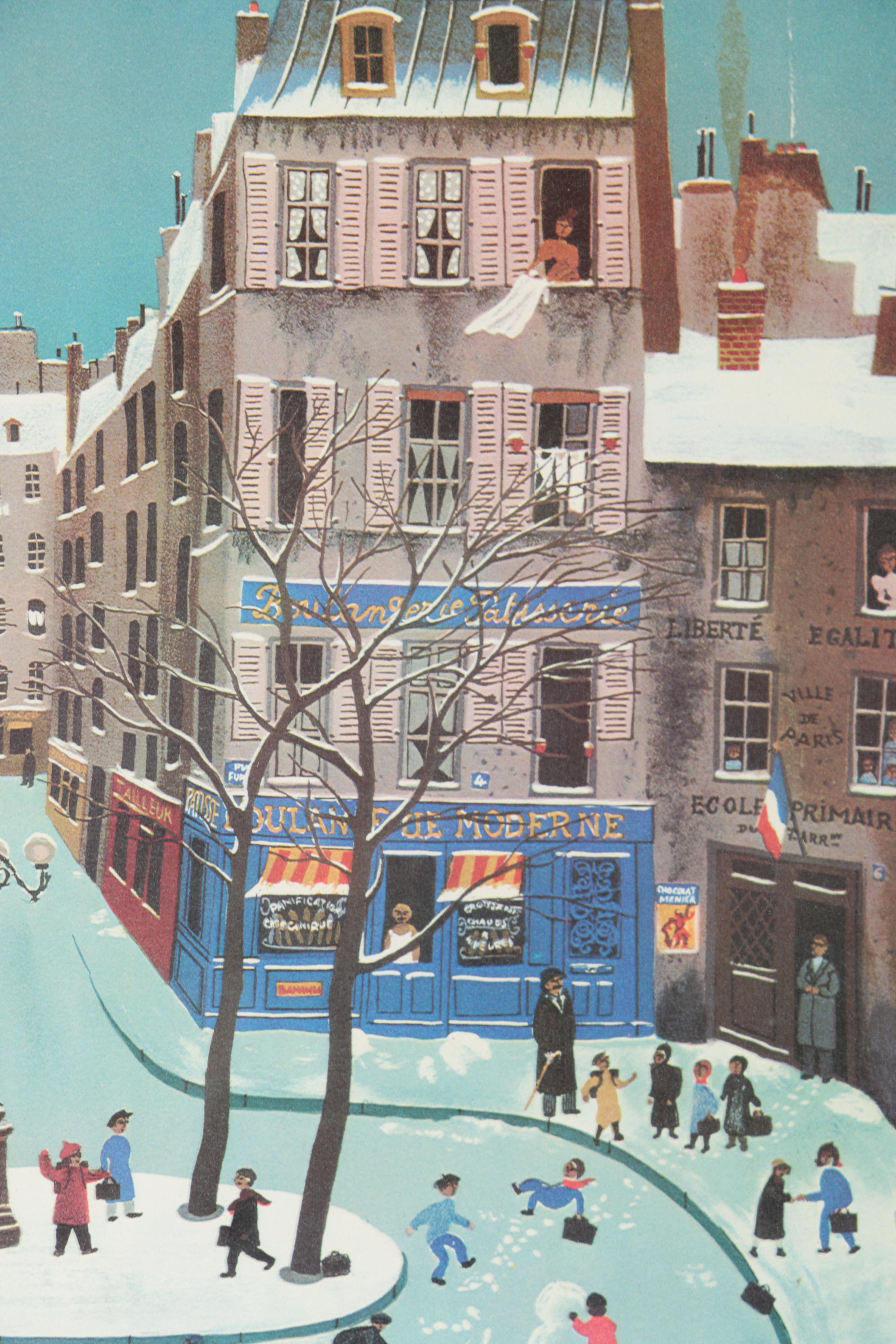 Offset Lithograph After "Place Furstenburg" By Michel Delacroix