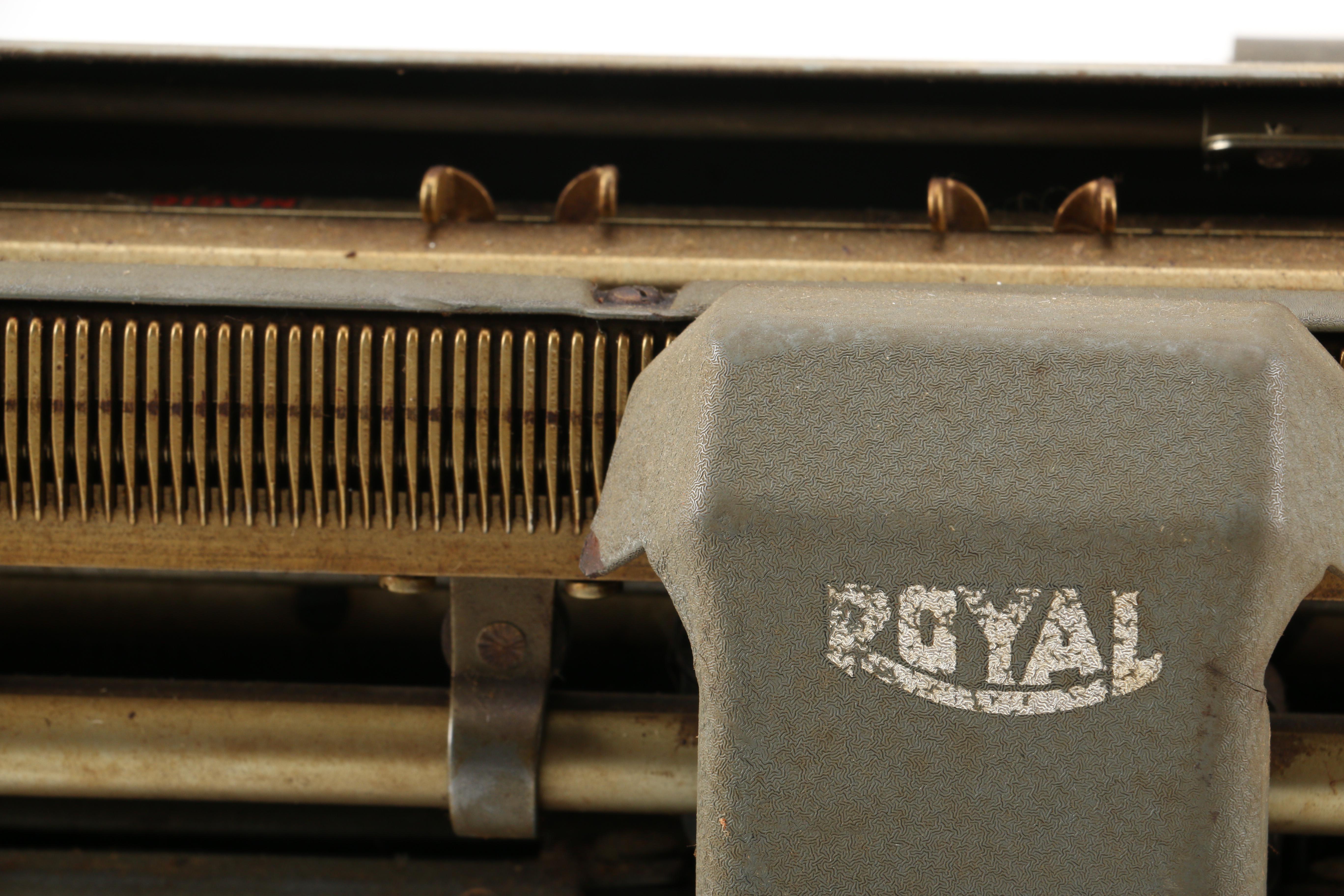 Vintage Royal Gray Typewriter