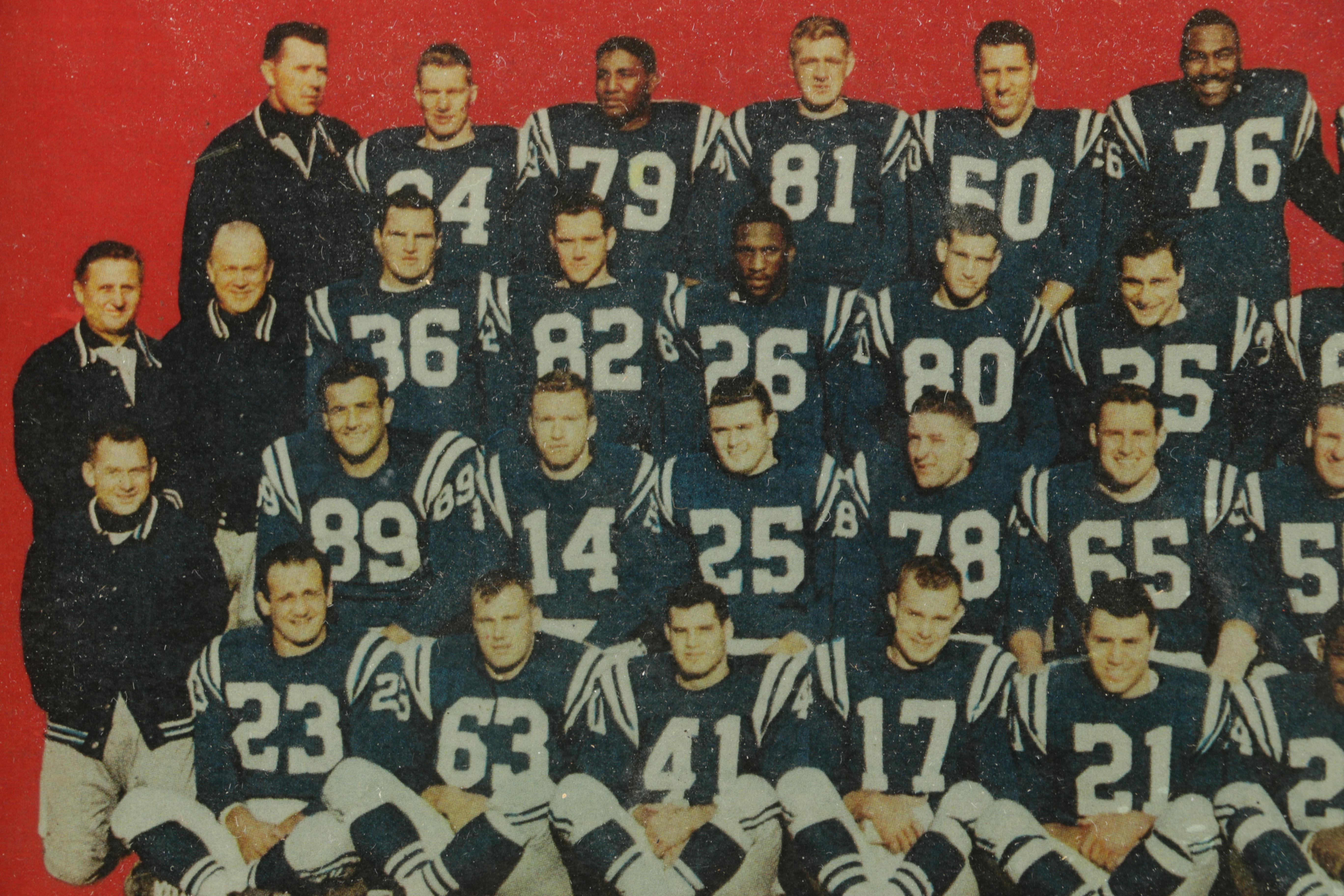 1958 Baltimore Colts Framed World Champions Poster
