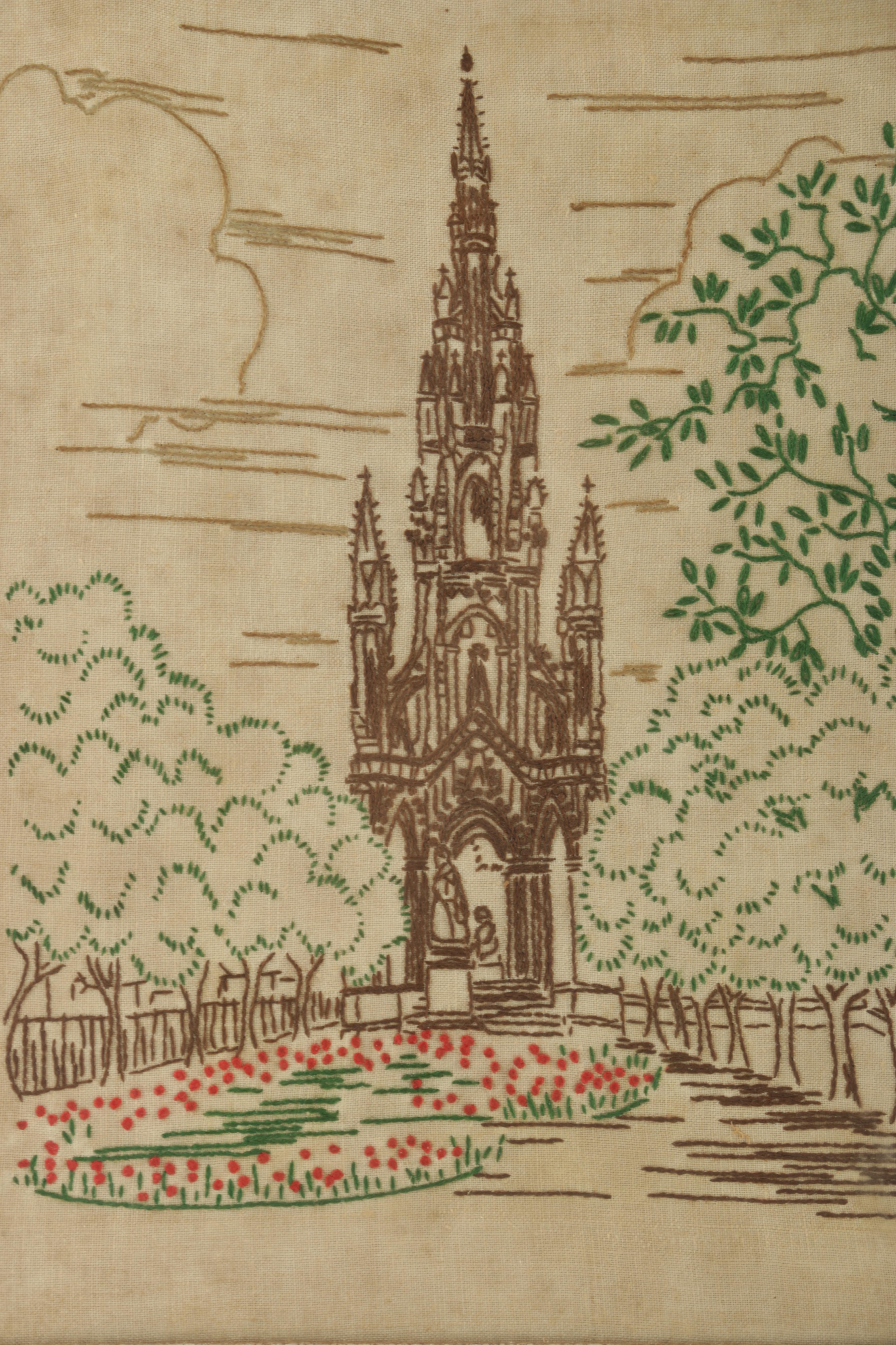 Needlepoint of The Albert Memorial in Kensington Gardens