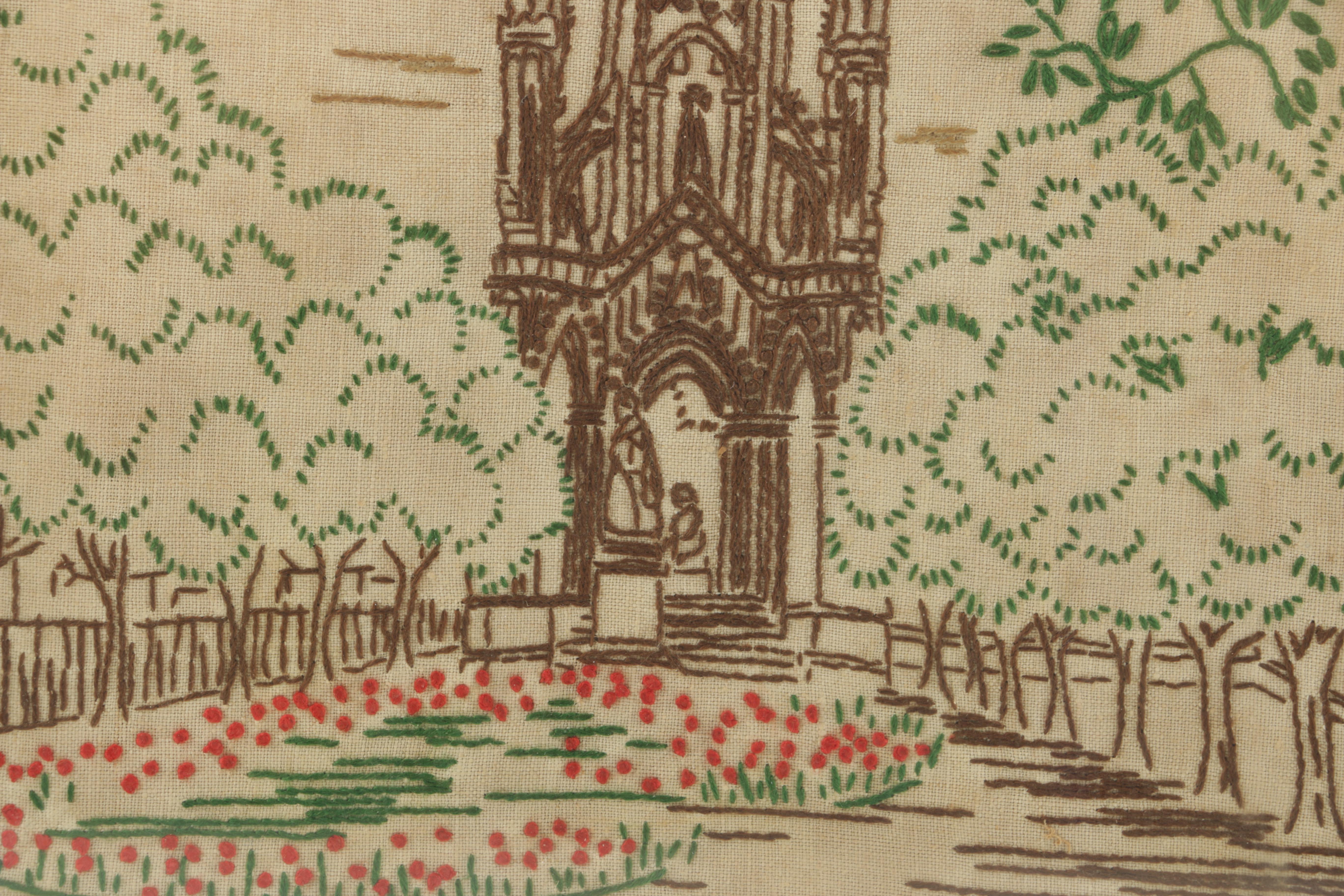 Needlepoint of The Albert Memorial in Kensington Gardens