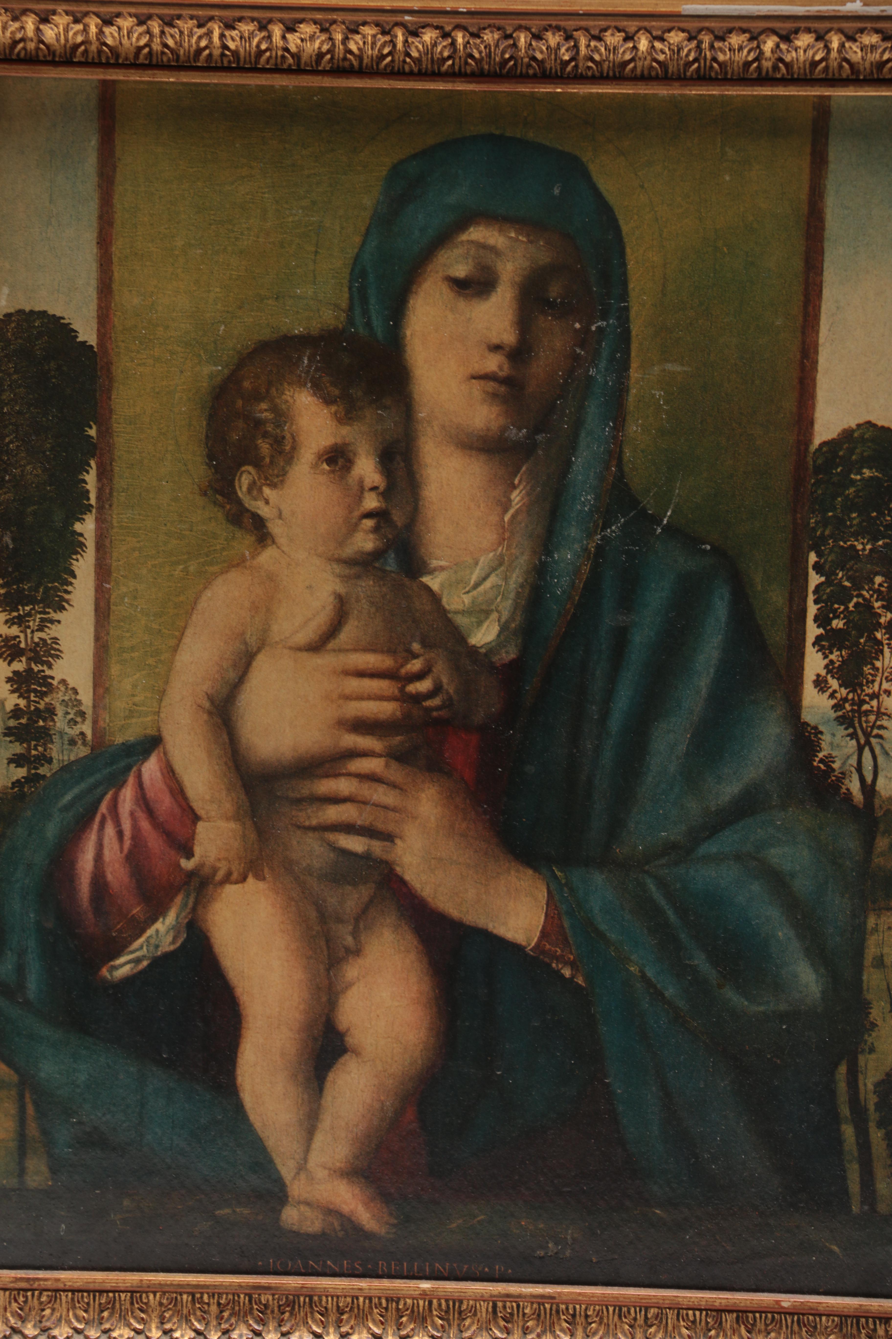 Giclee on Panel After Giovanni Bellini "Madonna of the Small Trees"