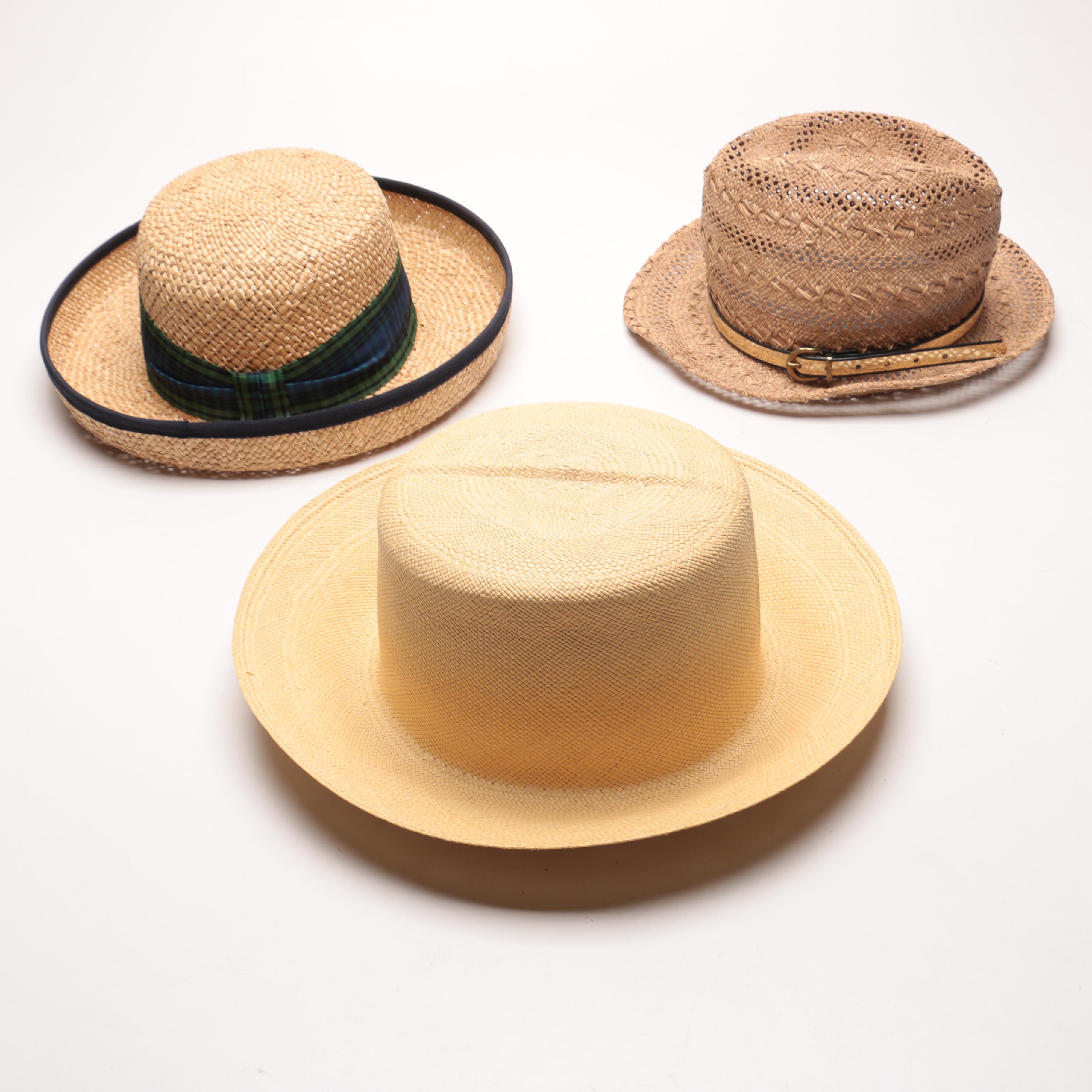 Women's Straw Hats Including Brooks Brothers