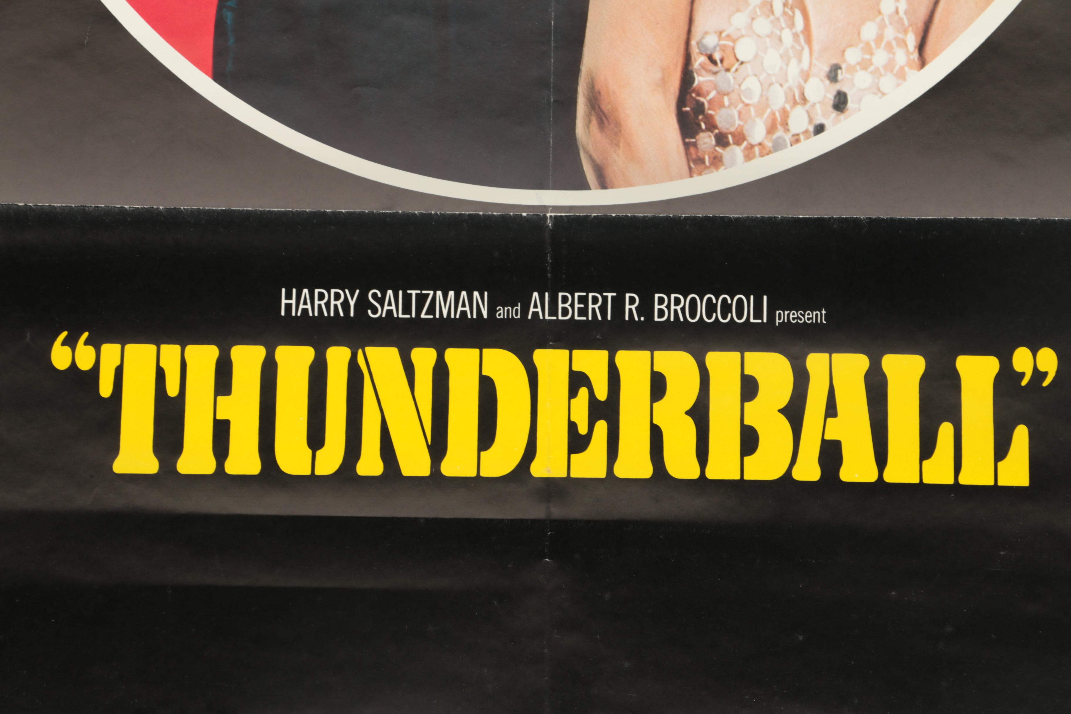 James Bond Film Festival "Thunderball" Poster and Corgi James Bond Aston Martin Die-Cast Car