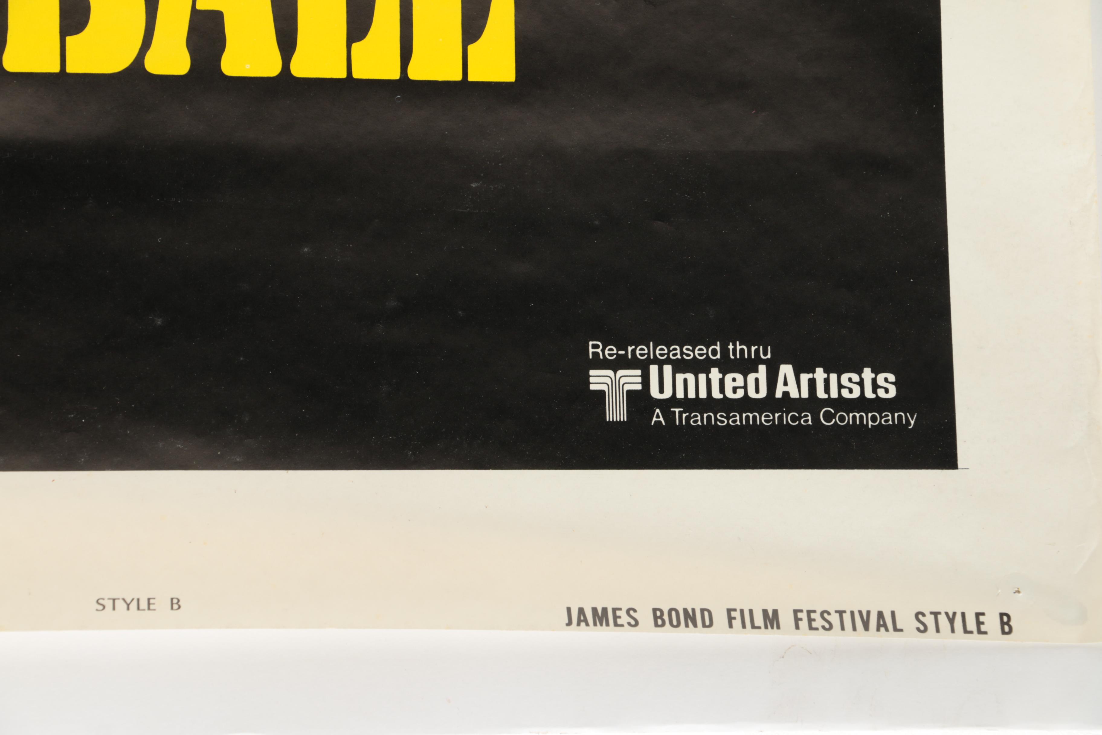 James Bond Film Festival "Thunderball" Poster and Corgi James Bond Aston Martin Die-Cast Car