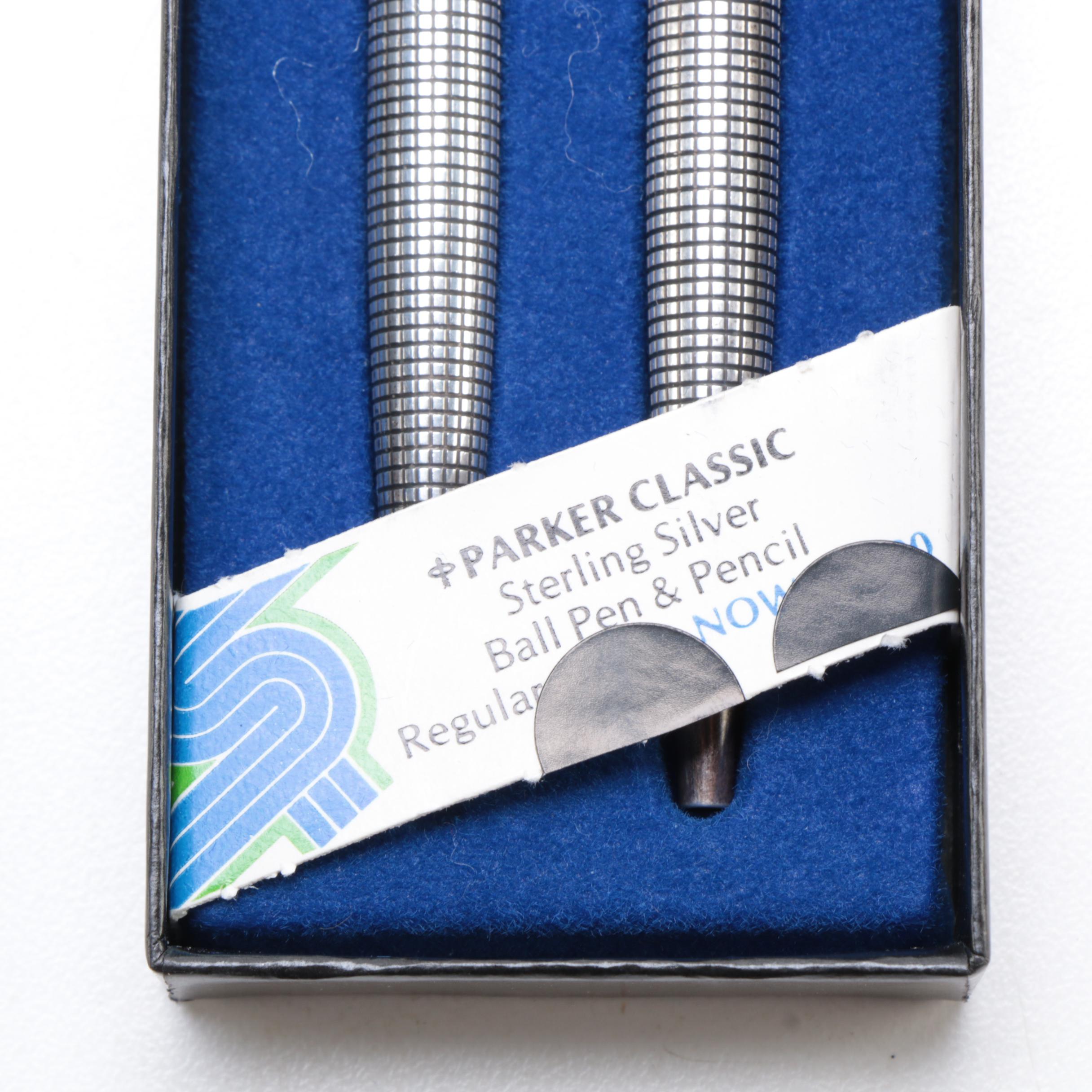 Parker Classic Sterling Silver Pen and Mechanical Pencil