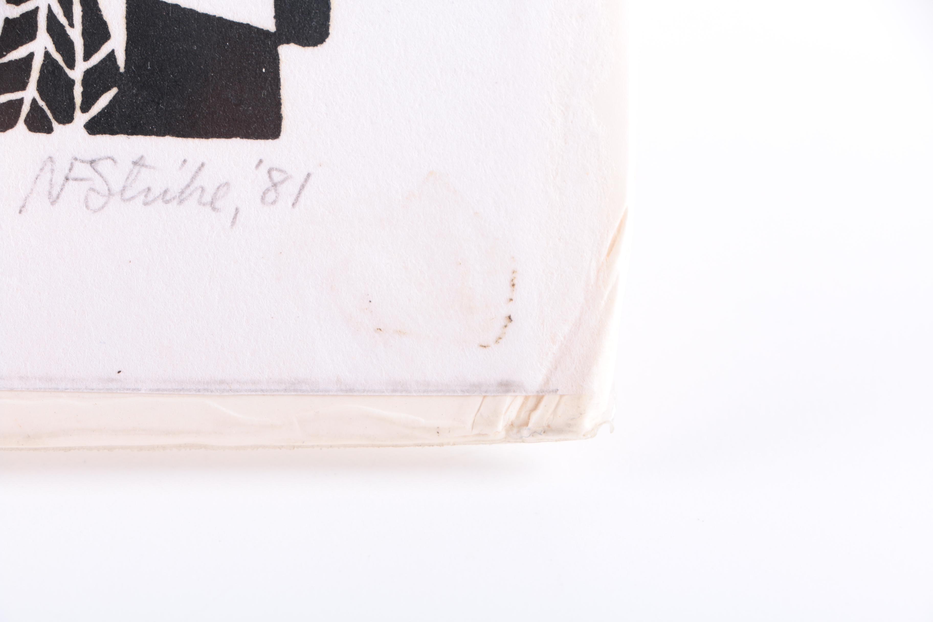 Norman Strike Limited Edition Linocut "Oh, Lord (Won't you buy me a Mercedes Benz)..."