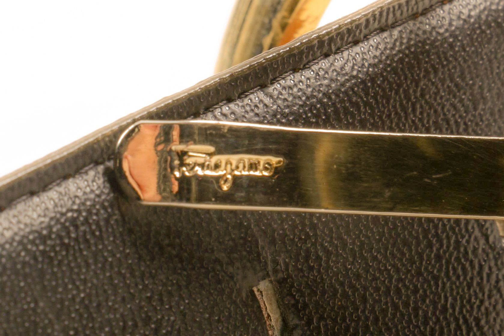 Ferragamo Brown Embossed Leather Belt