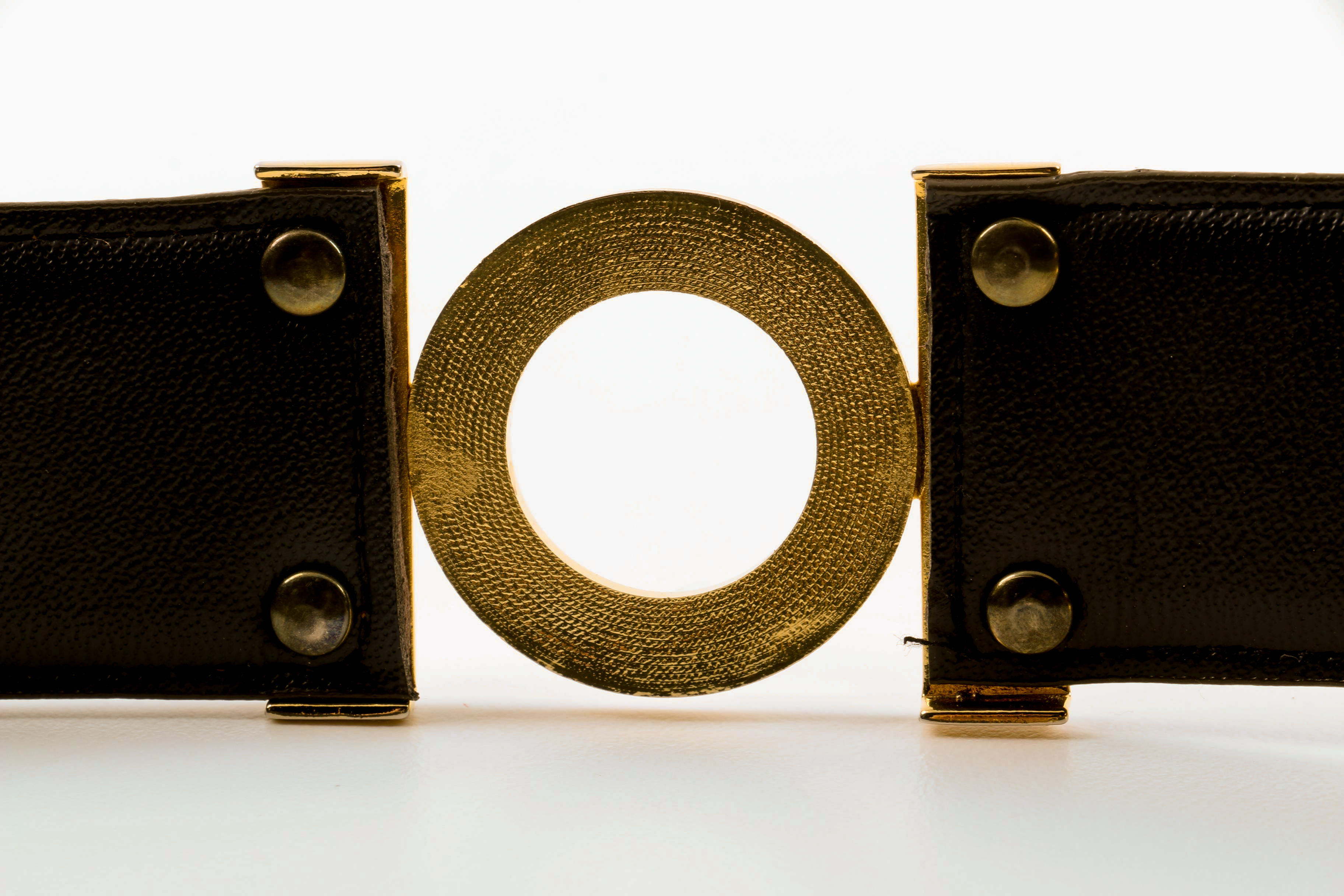 Ferragamo Brown Embossed Leather Belt