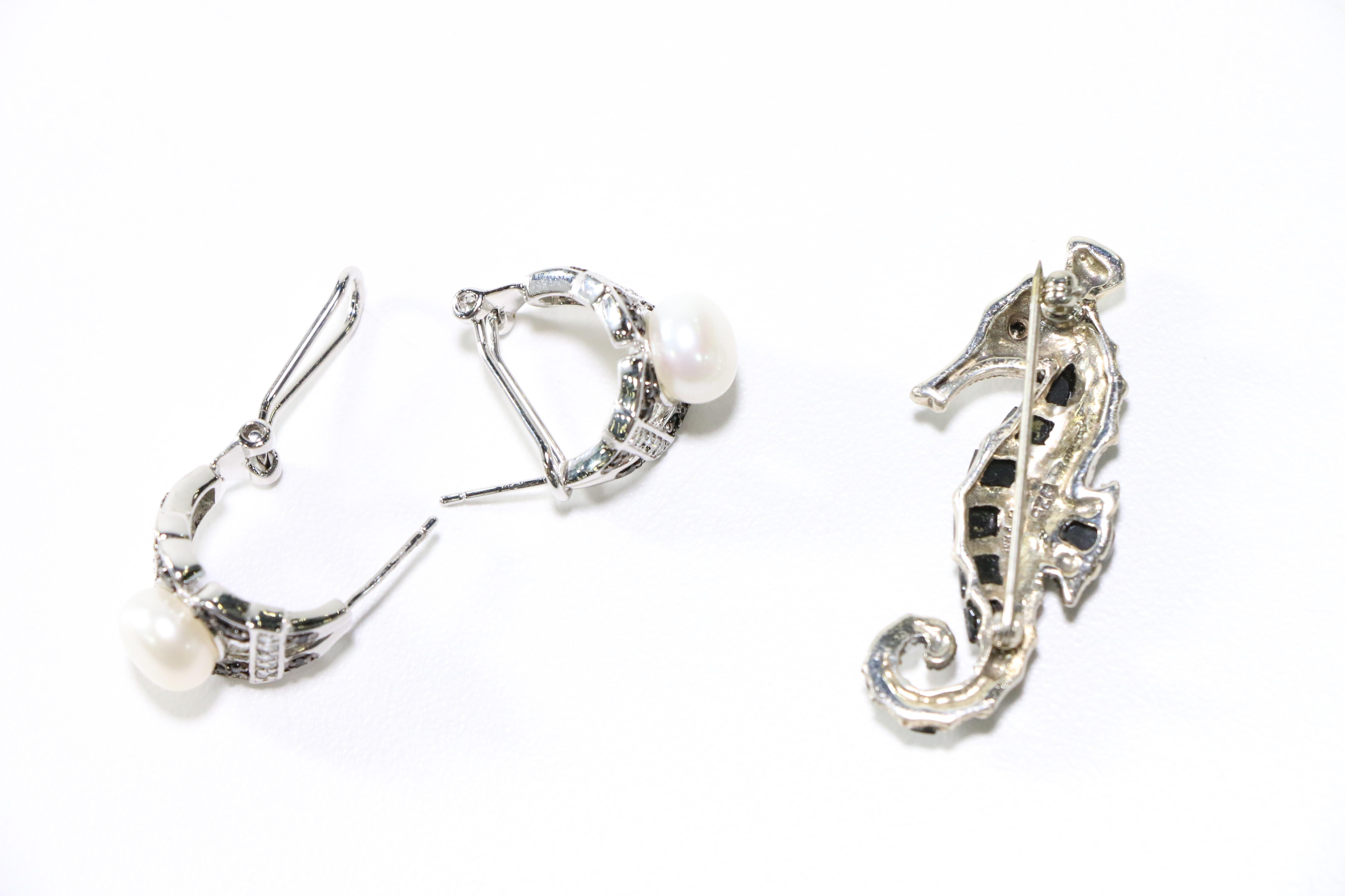 Sterling Silver Jewelry Including Diamonds