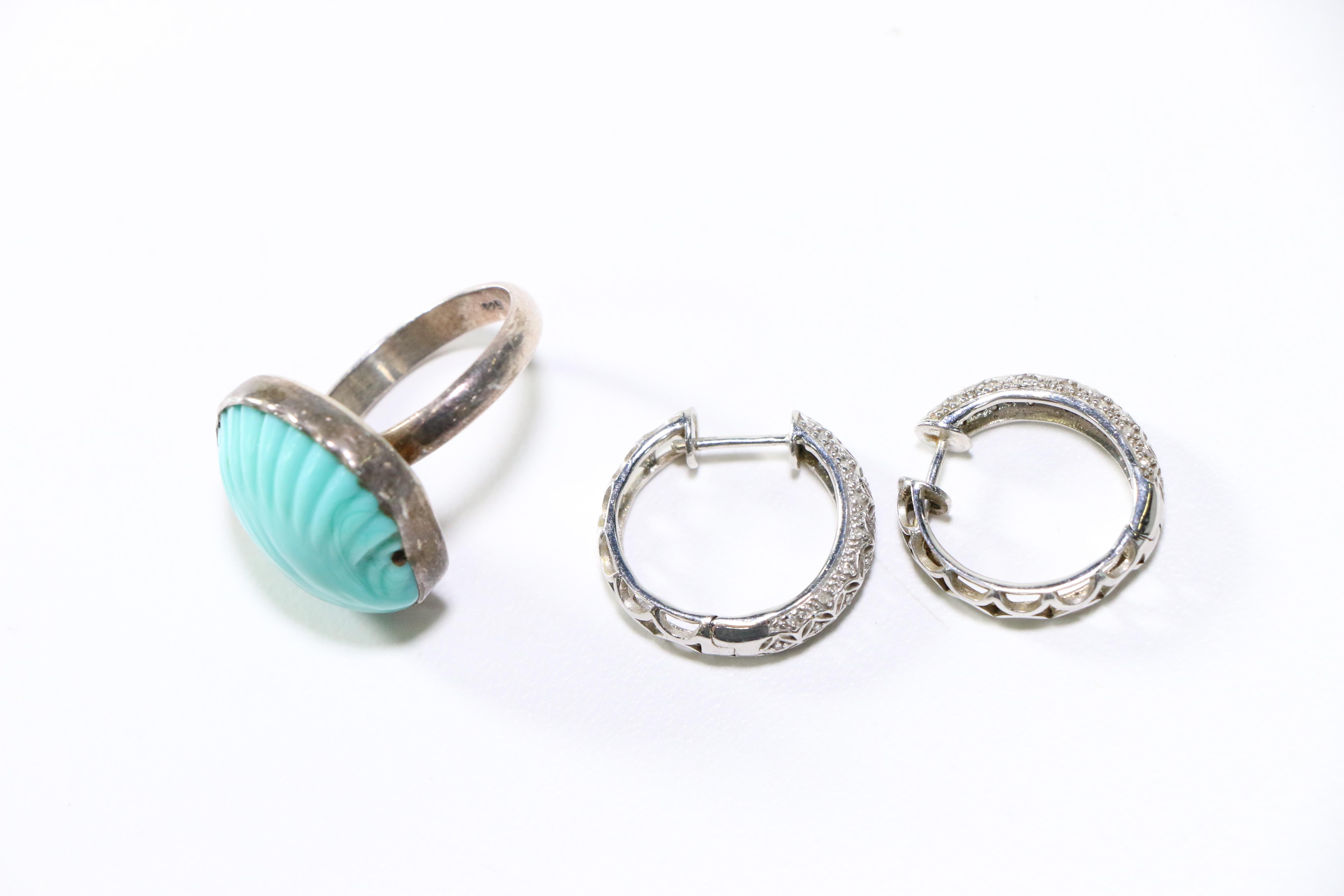 Sterling Silver Jewelry Including Diamonds