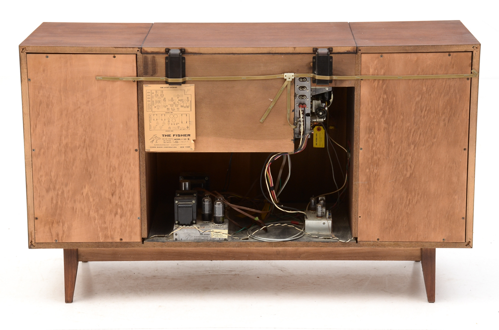 Vintage Fisher Radio Walnut Console Stereo