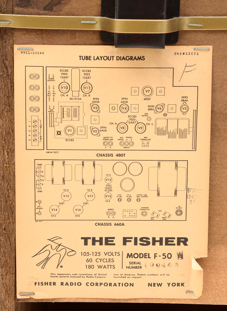 Vintage Fisher Radio Walnut Console Stereo