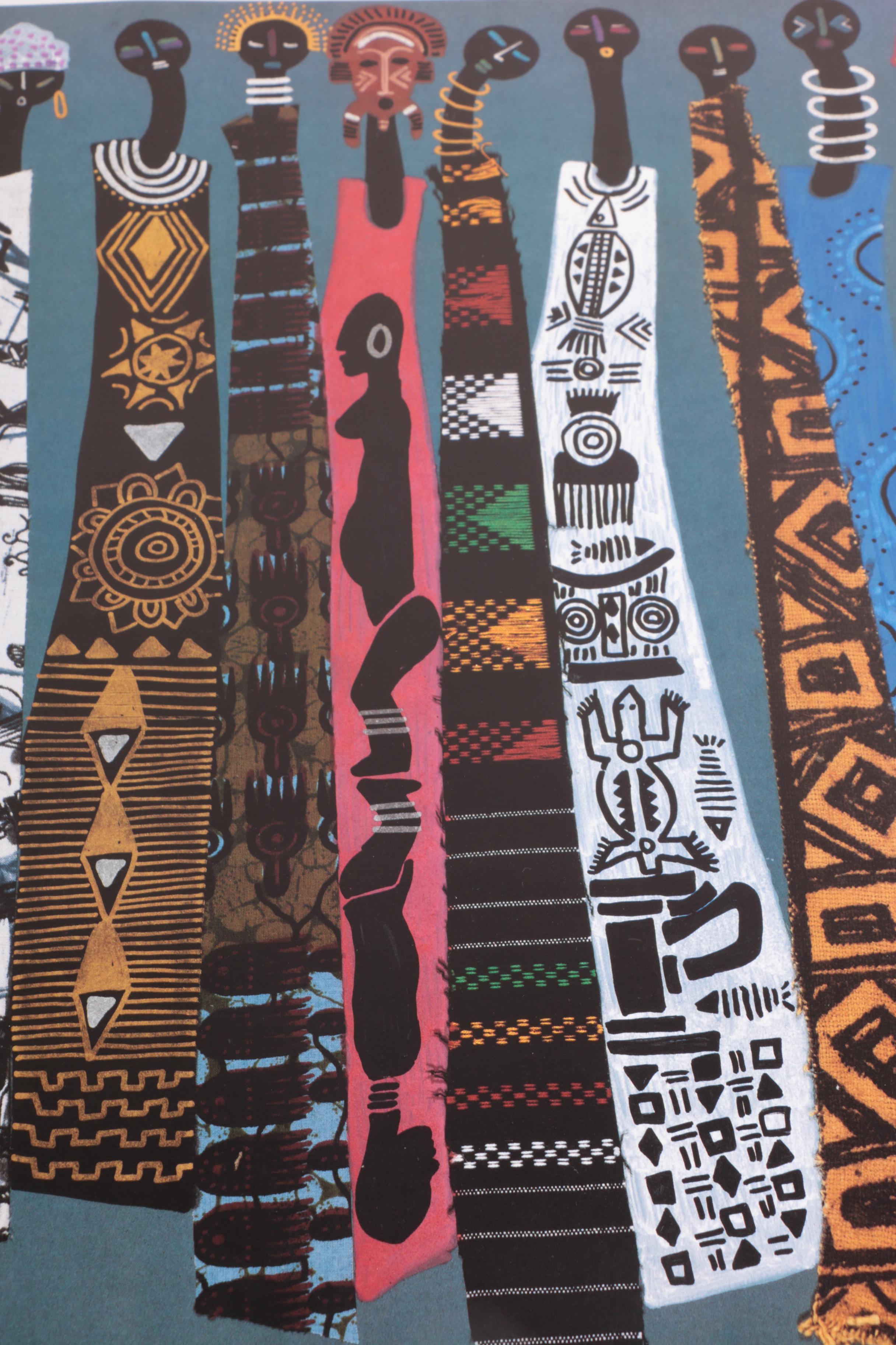 Frank Frazier Limited Edition Portfolio of Offset Lithograph Prints on Paper "Visions in Black: The Aisha"