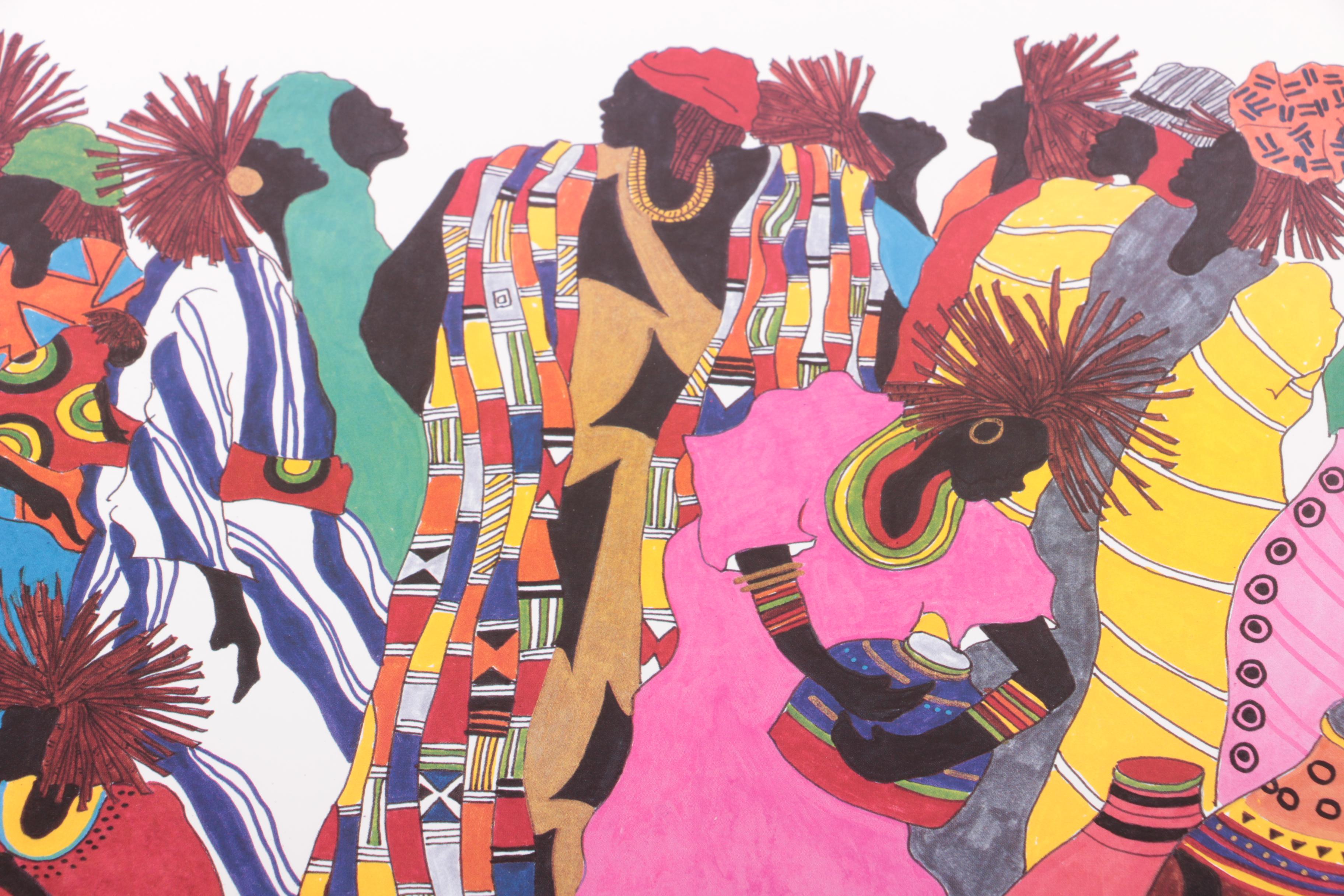 Frank Frazier Limited Edition Portfolio of Offset Lithograph Prints on Paper "Visions in Black: The Aisha"