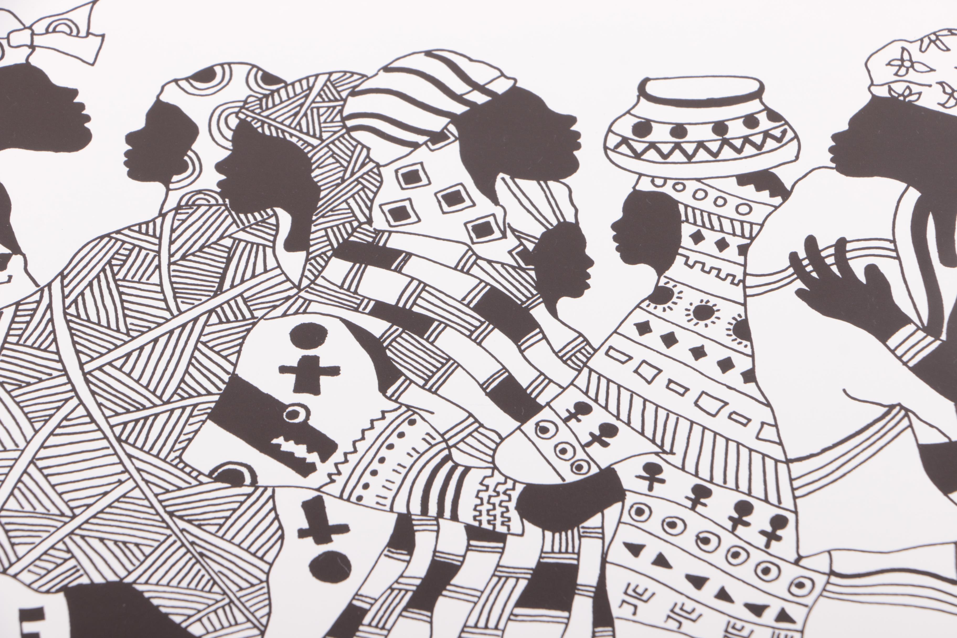 Frank Frazier Limited Edition Portfolio of Offset Lithograph Prints on Paper "Visions in Black: The Aisha"