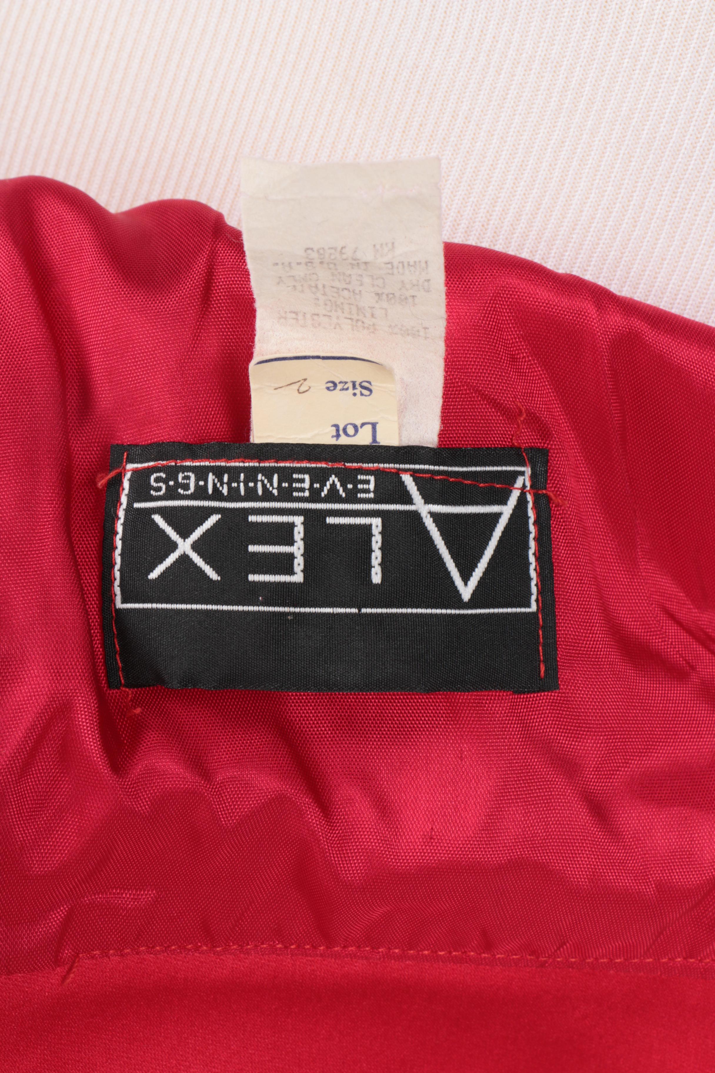 Women's Off Shoulder Red Evening Gown by Alex Evenings