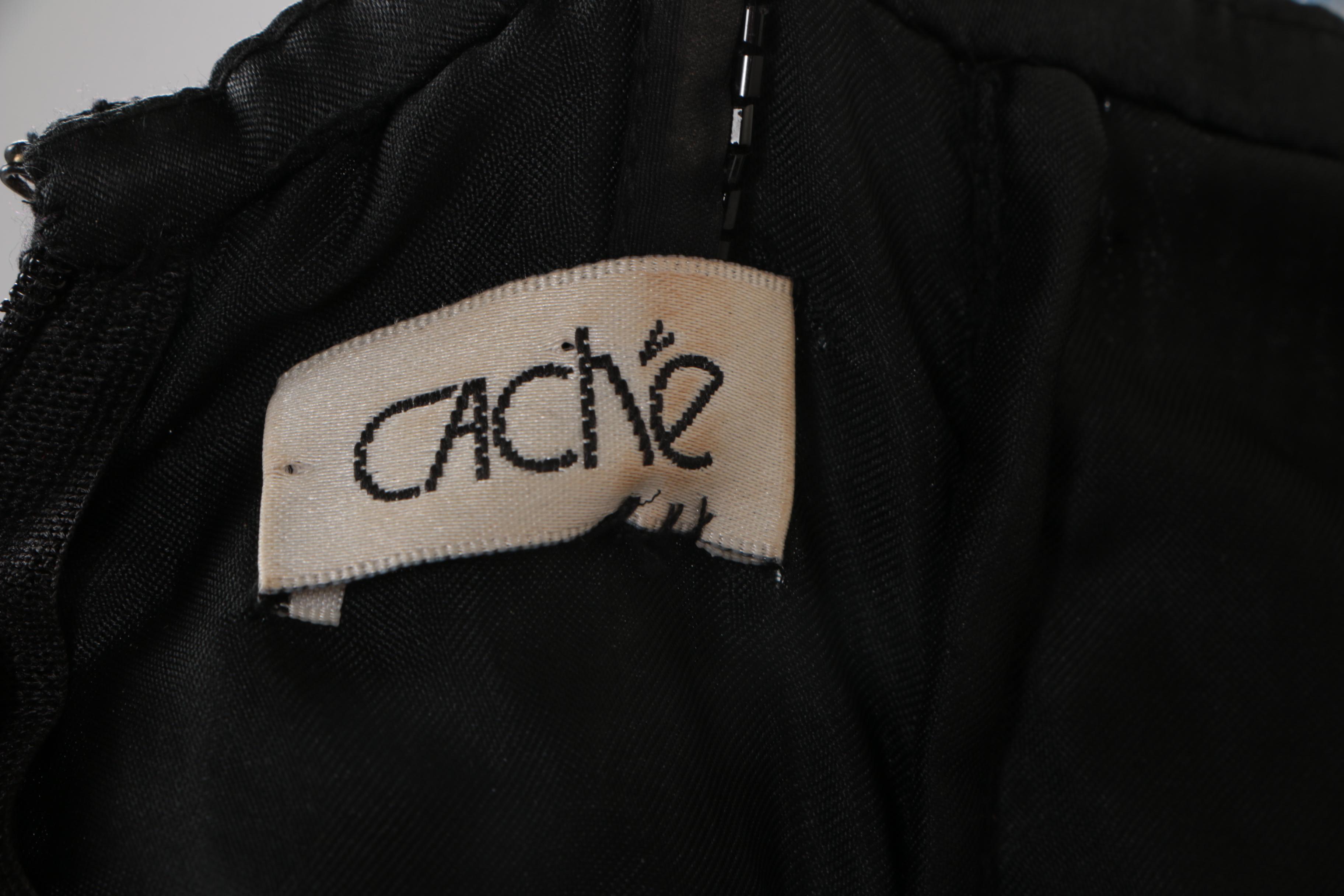 Cache Beaded Black Gown