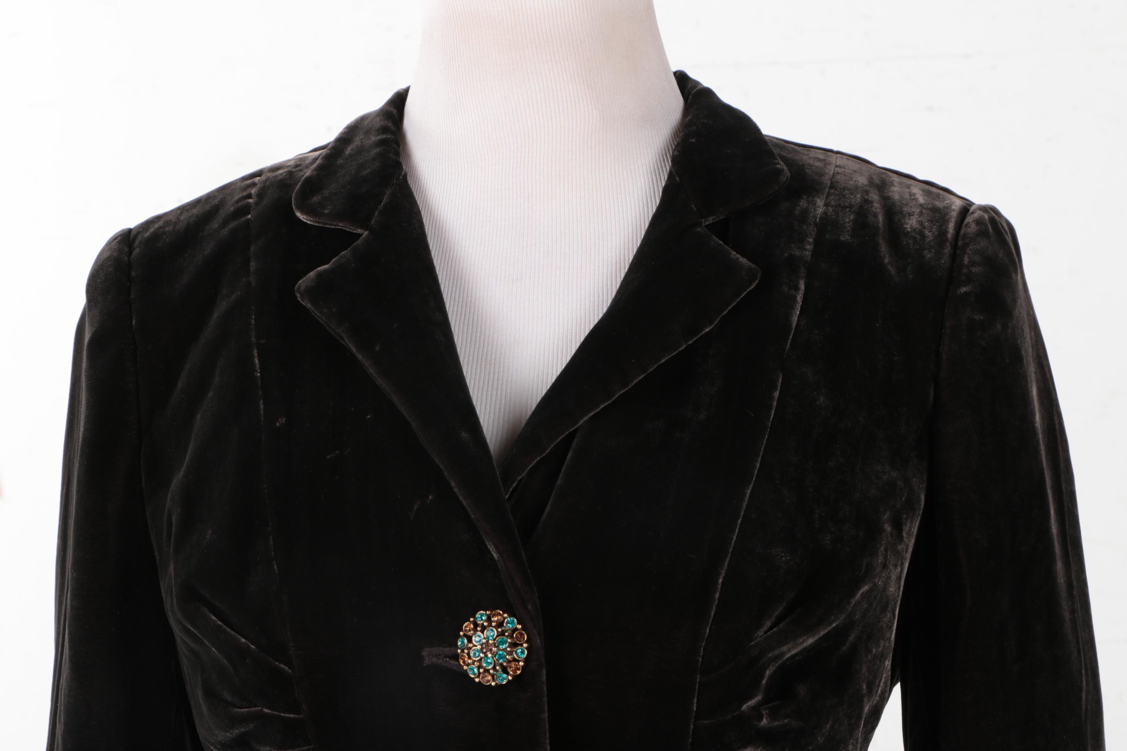 Women's Kay Unger New York Black Velvet Jacket