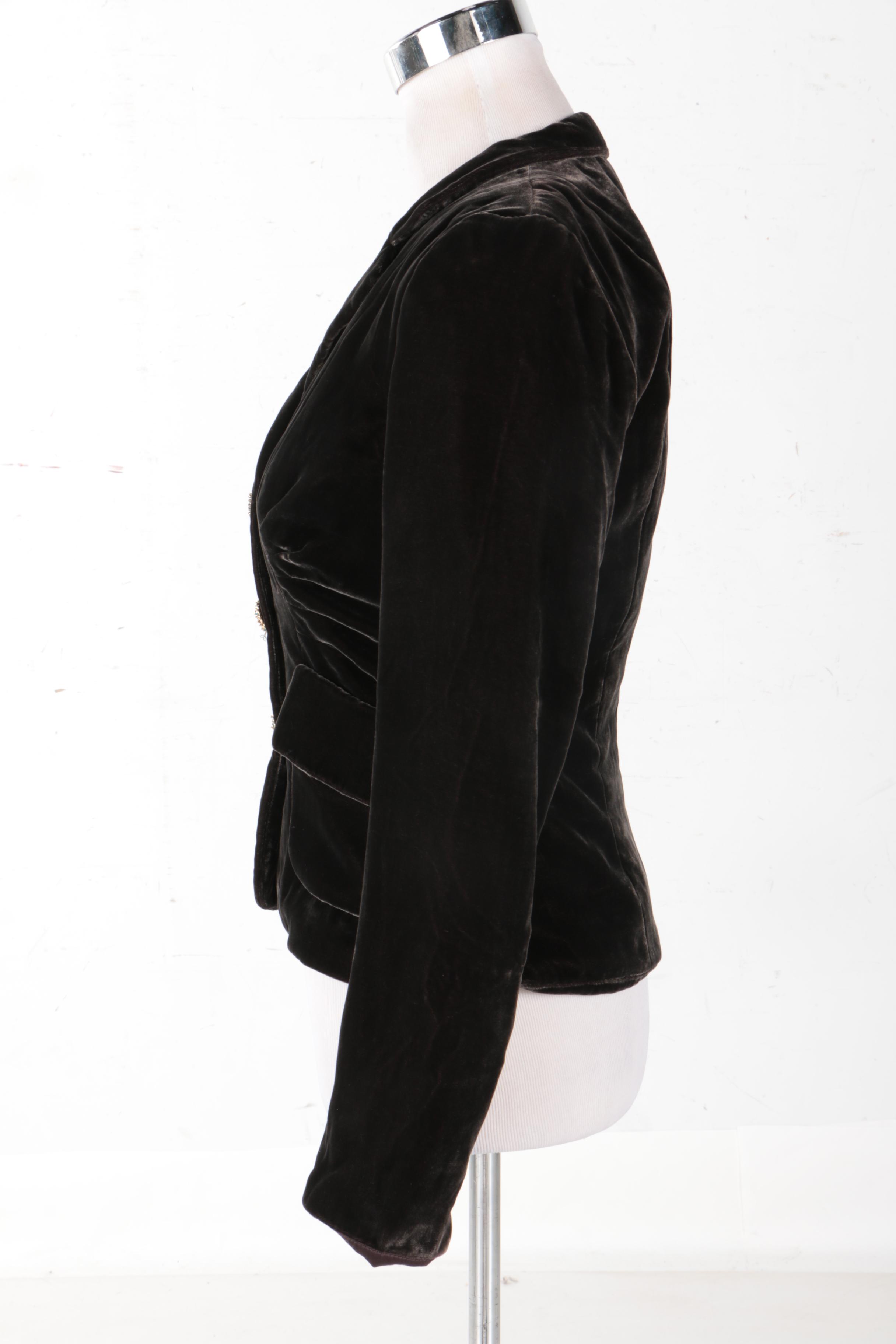 Women's Kay Unger New York Black Velvet Jacket