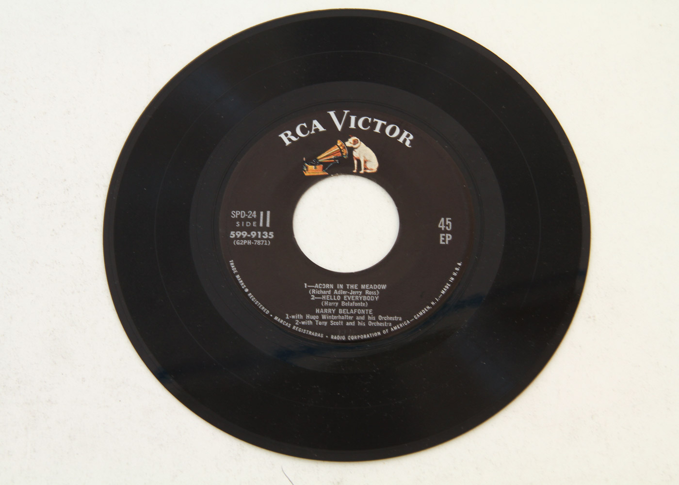 "Best of Belafonte" Ten 45rpm Record Set