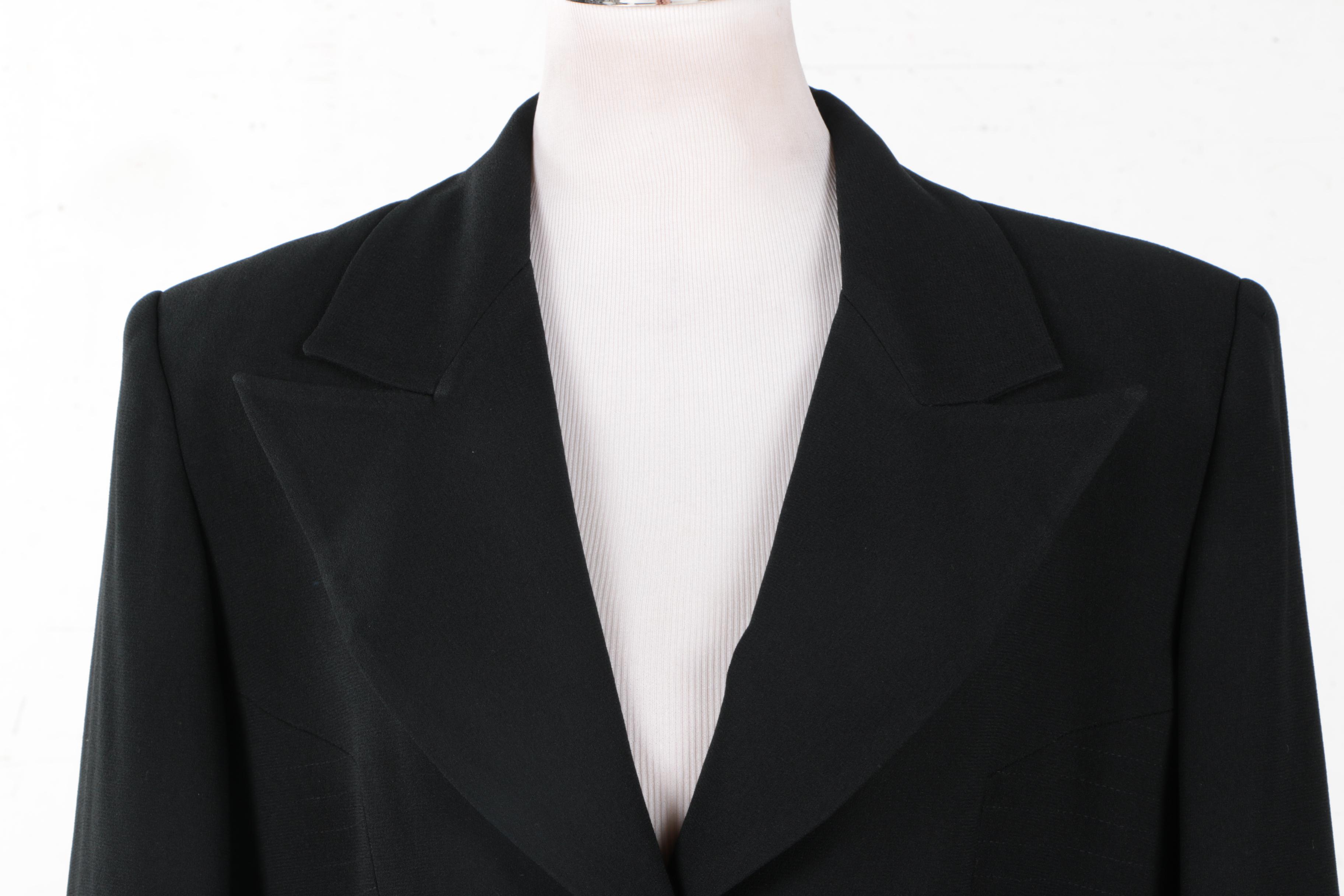 Christian Dior Black Women's Tuxedo Style Blazer