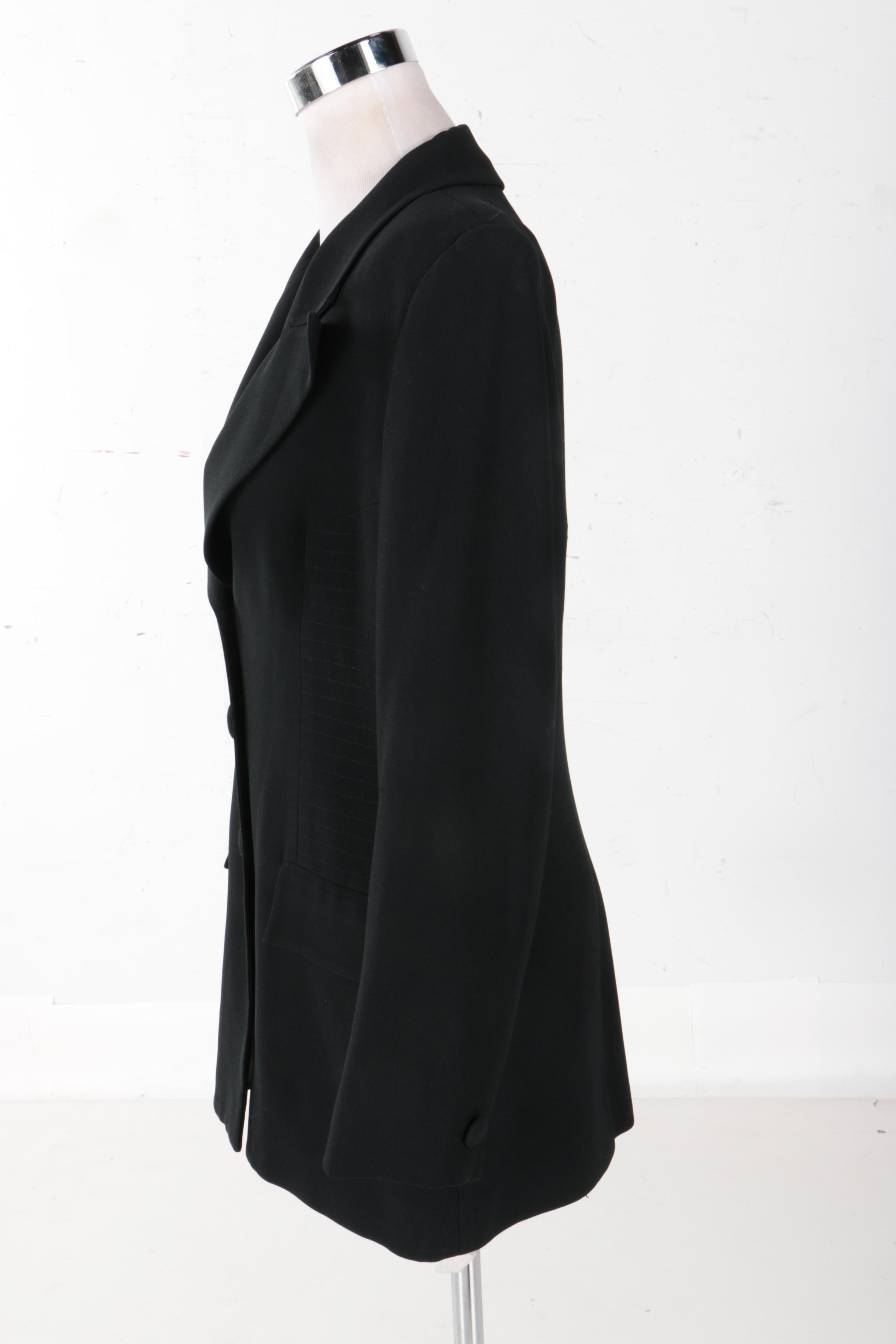 Christian Dior Black Women's Tuxedo Style Blazer