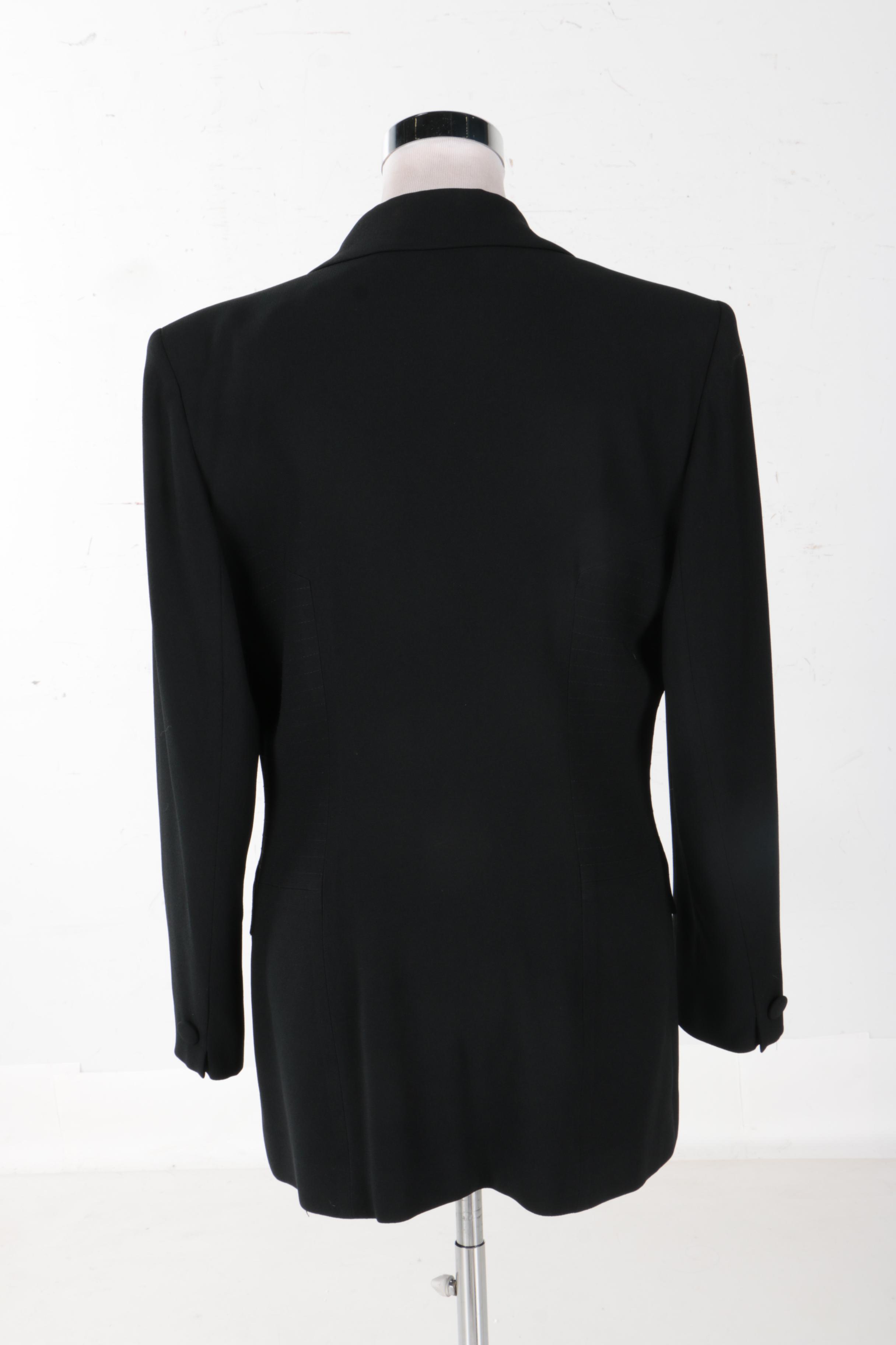 Christian Dior Black Women's Tuxedo Style Blazer