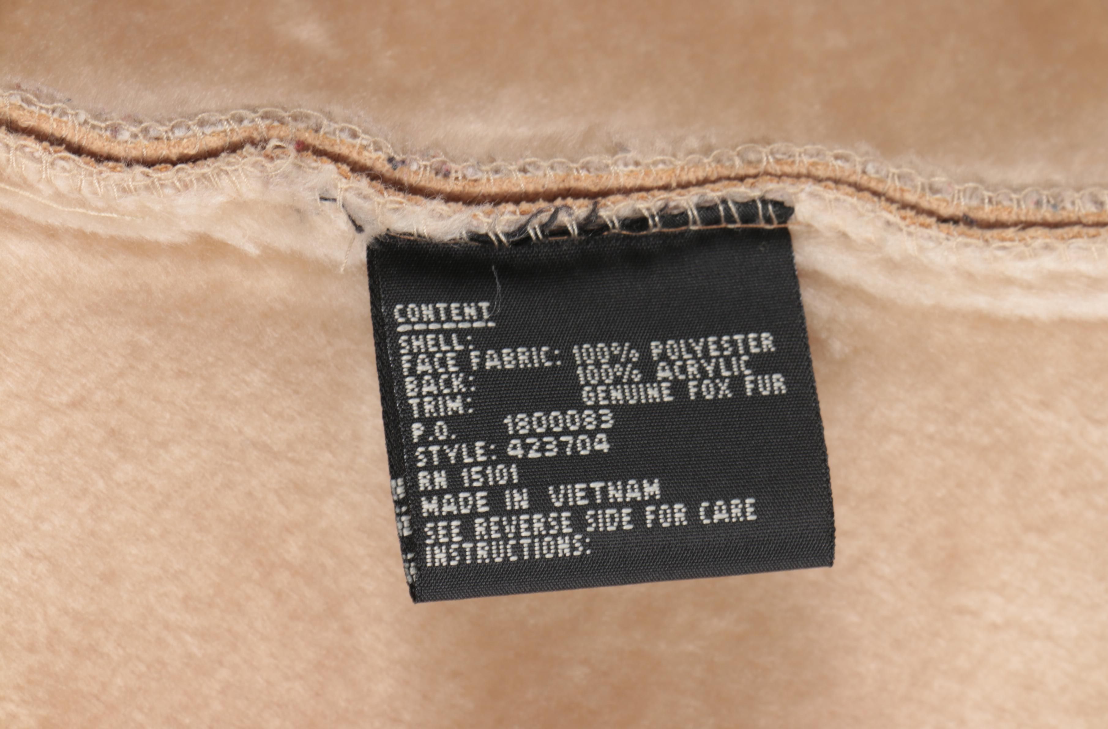 1 Madison Faux Shearling Coat With Fox Fur Trim