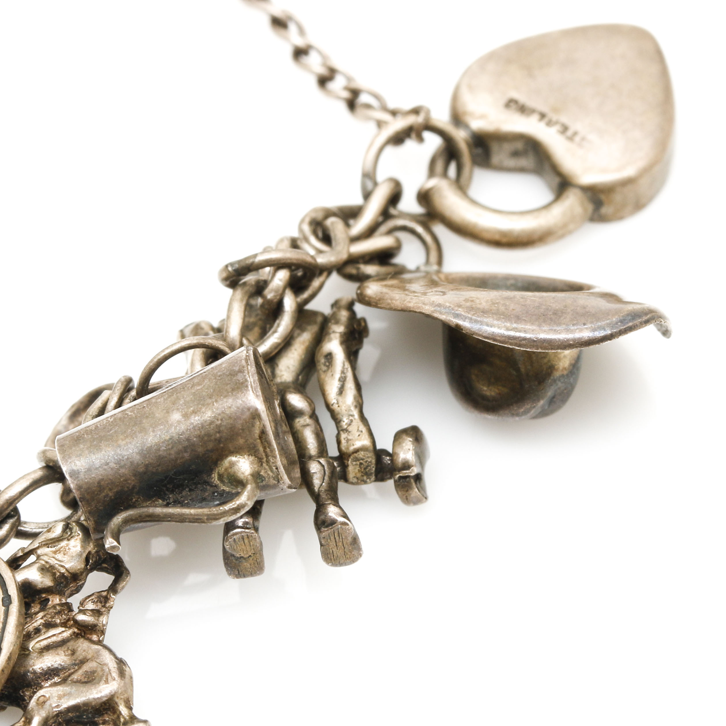 Vintage Sterling Silver Charm Bracelet