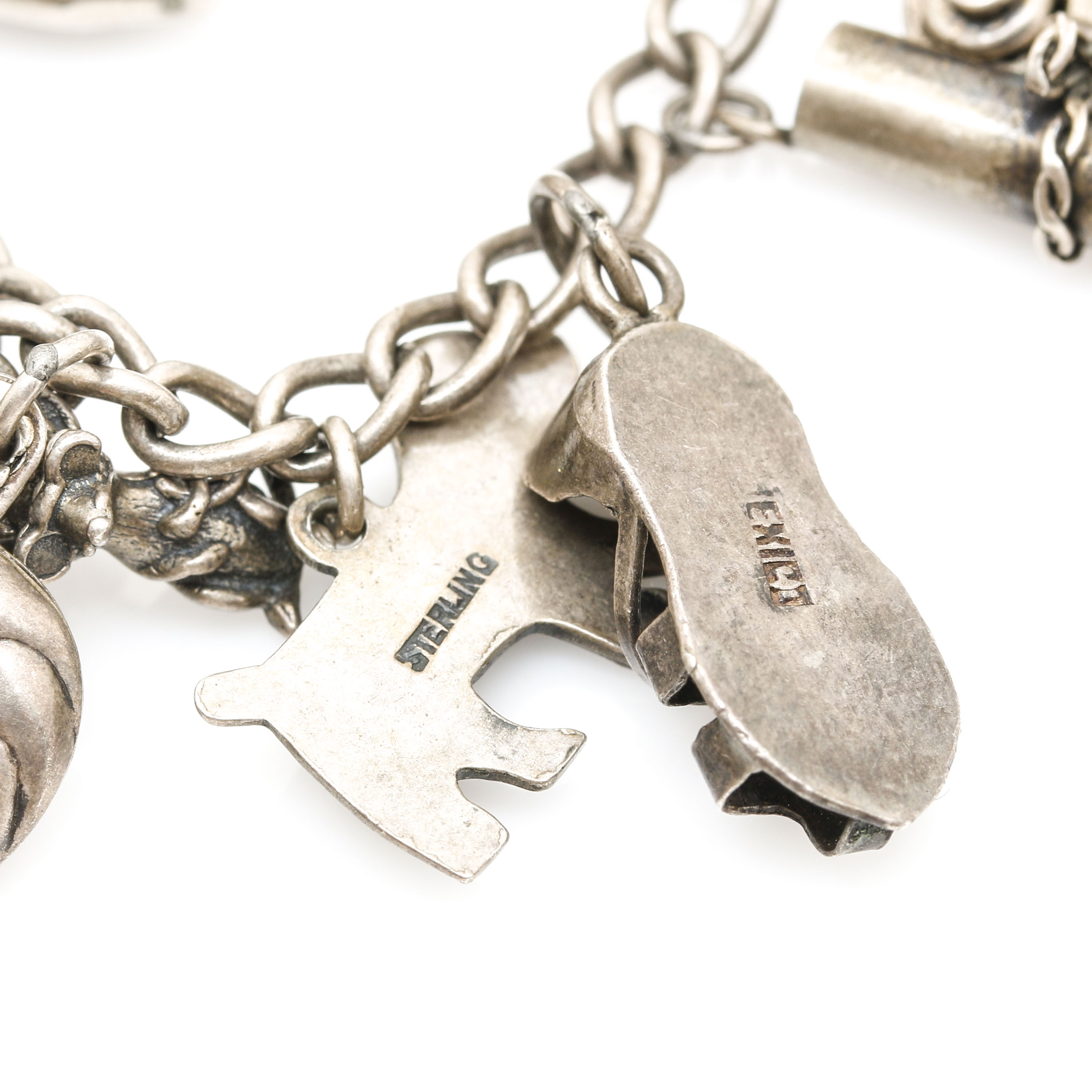 Vintage Sterling Silver Charm Bracelet