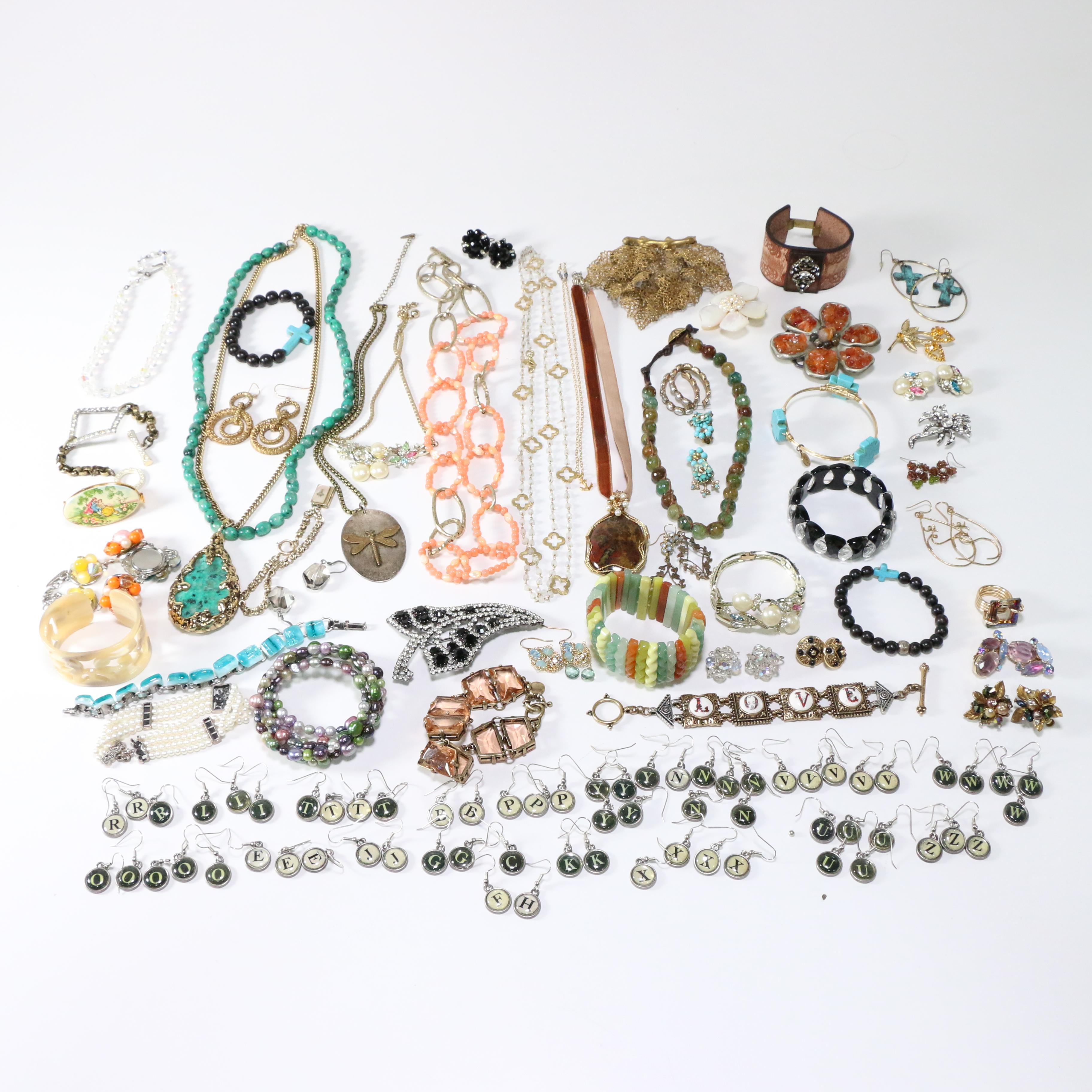 Assortment of Costume Jewelry Including Vendome and Michal Golan