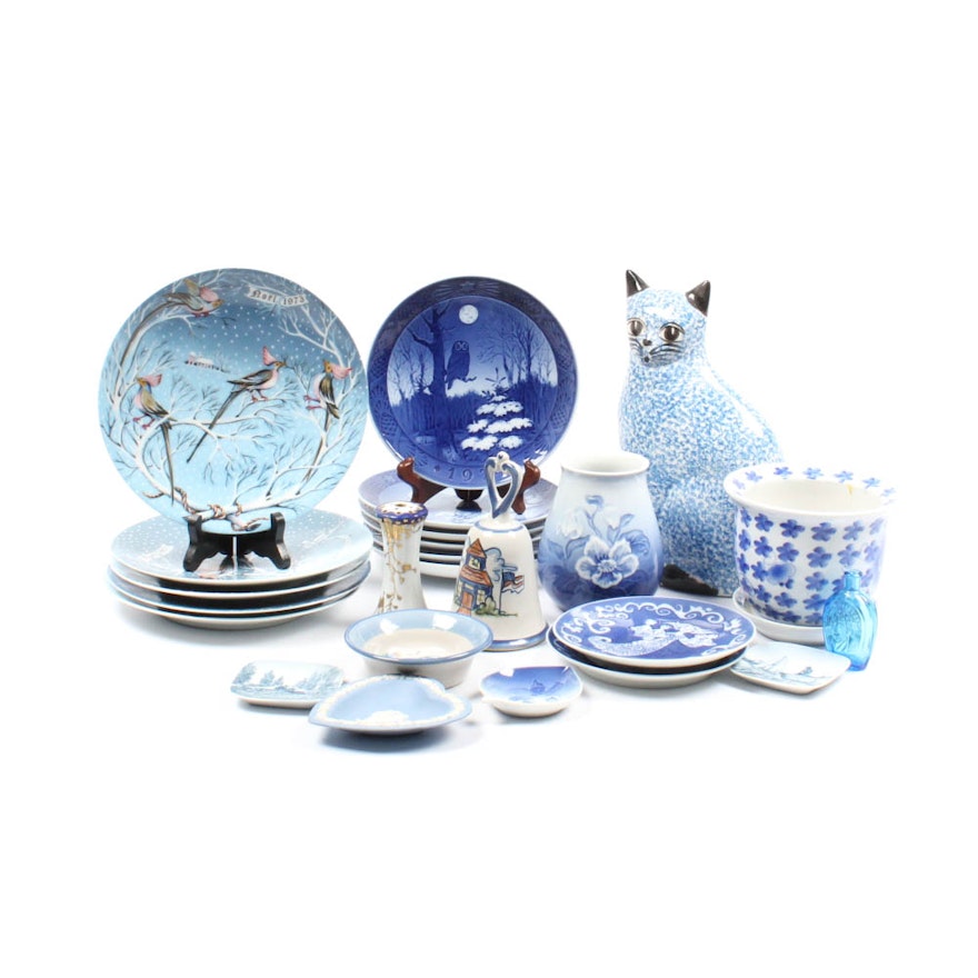 Blue and White Ceramics Featuring M.A. Hadley