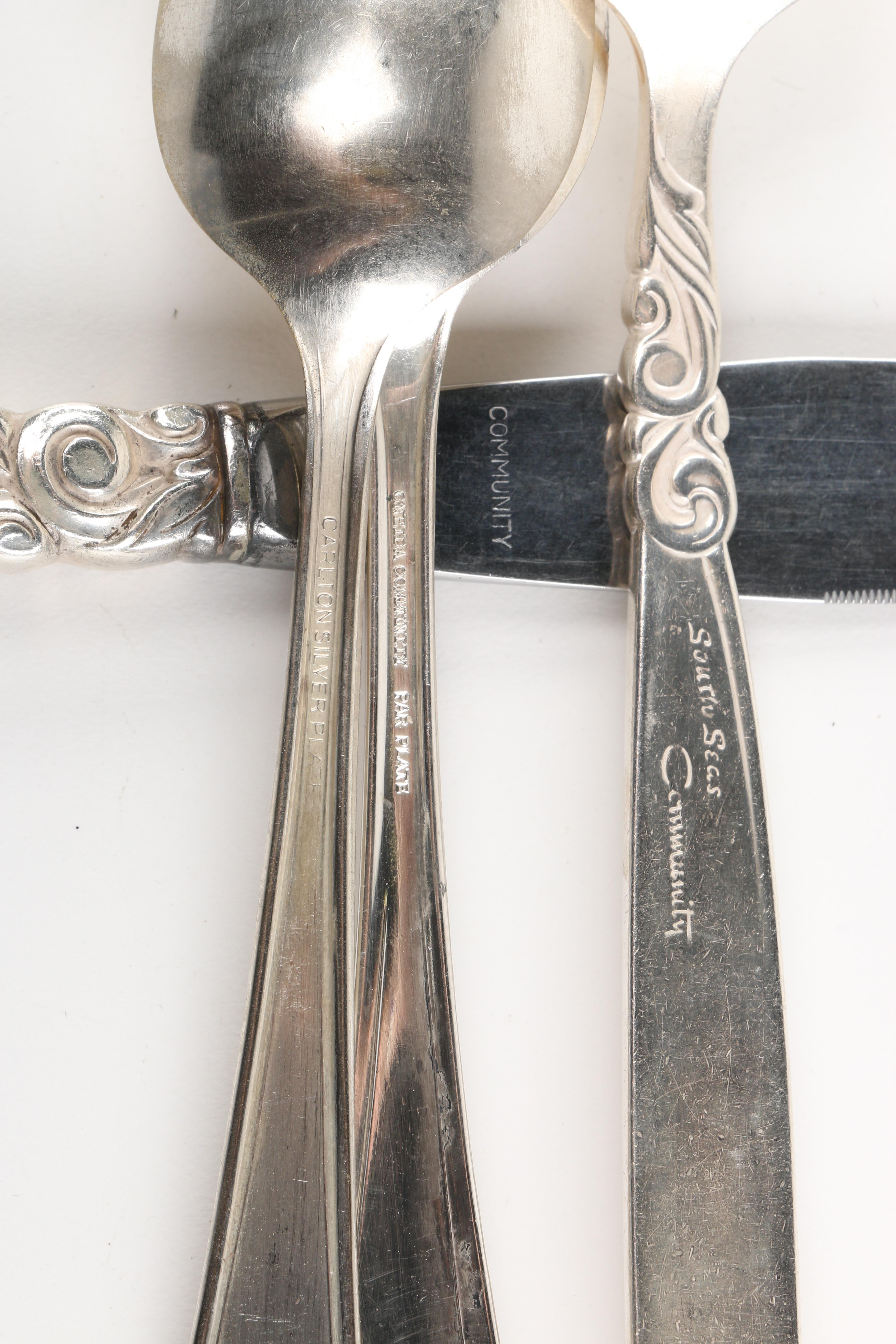 Silver Plate and Stainless Flatware Featuring Oneida Community